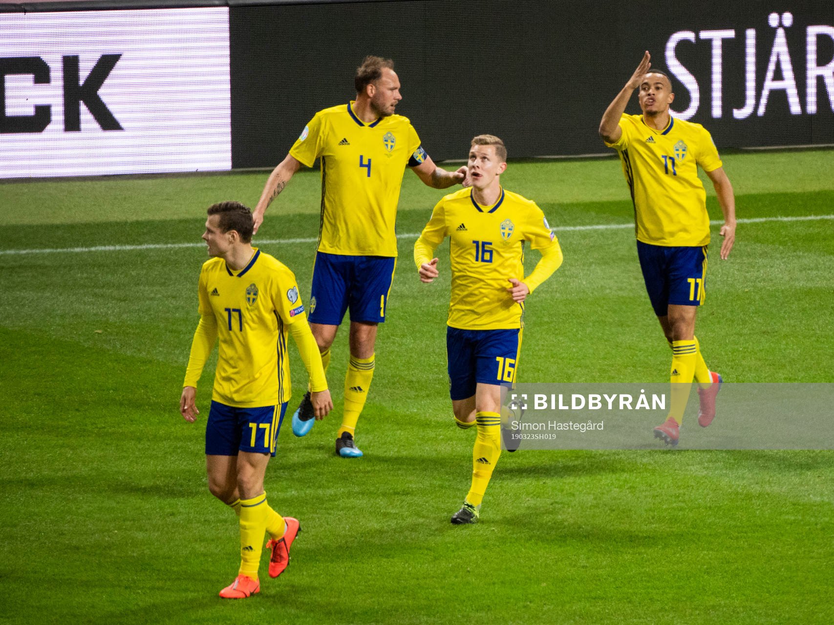 Viktor Claesson, Andreas Granqvist and Emil Krafth
