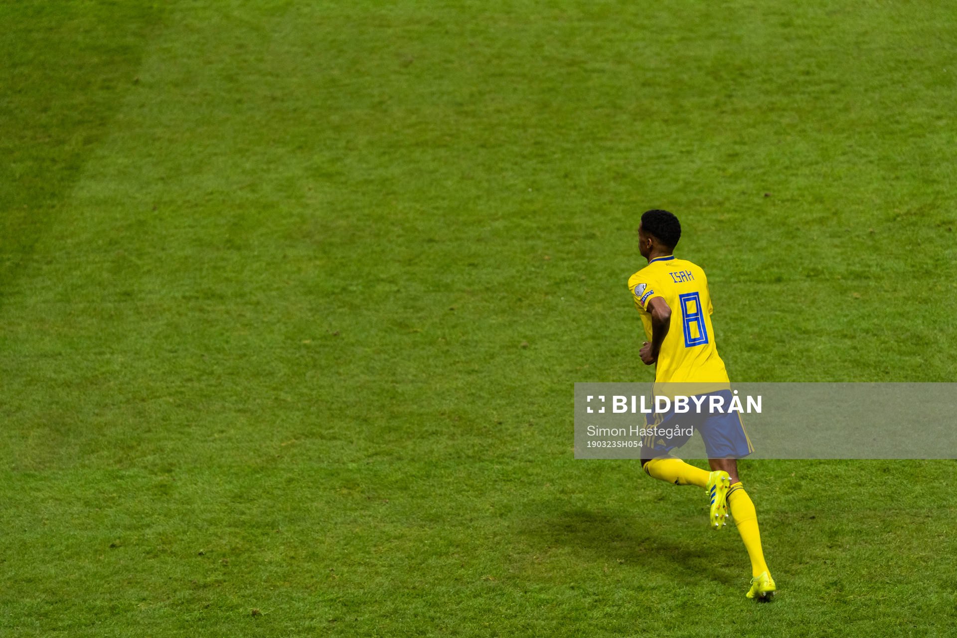 Alexander Isak of Sweden enters the pitch