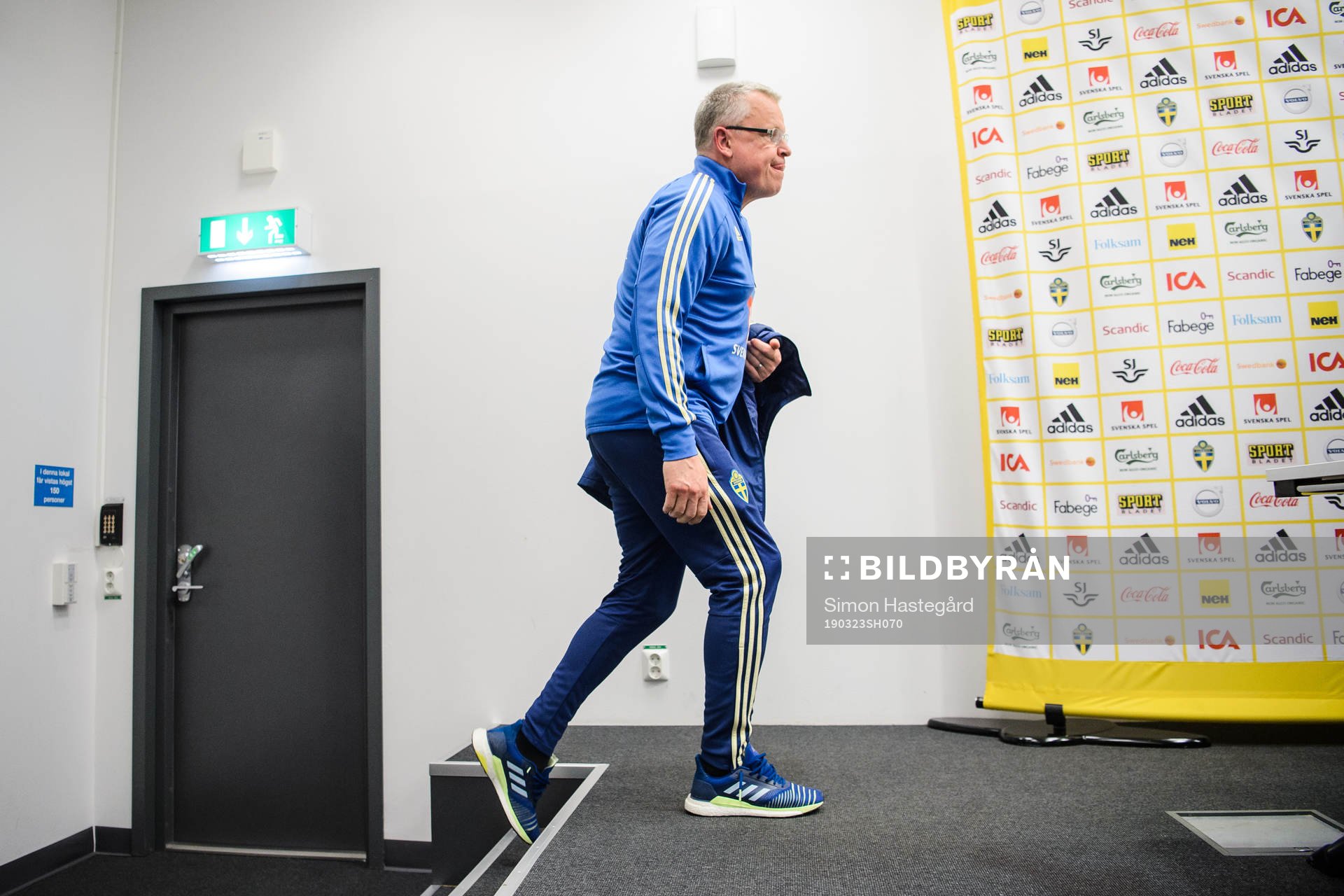 Head coach Janne Andersson of Sweden at a press conference