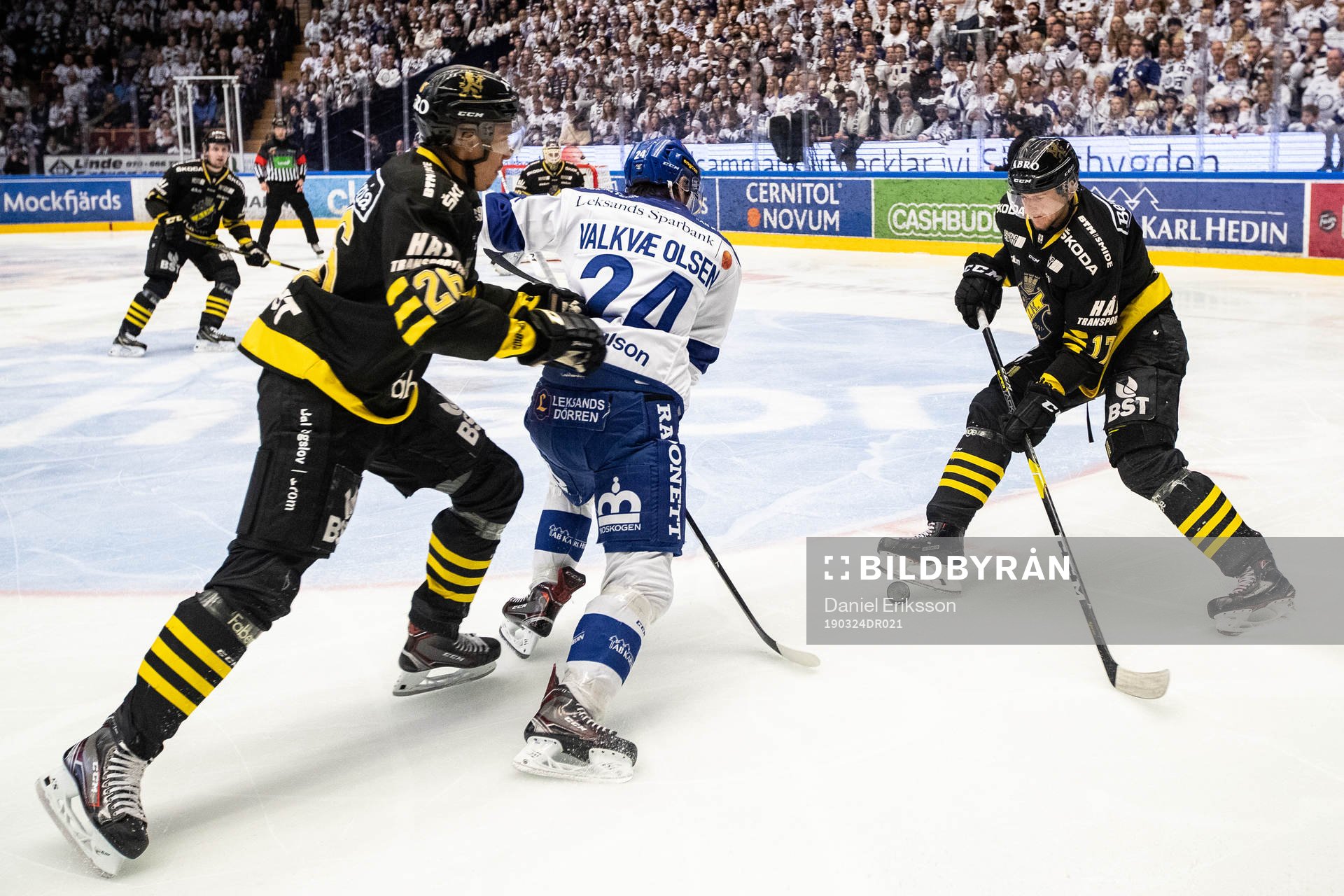 s Oscar Nord och Simon Fernholm och Leksands Thomas Valkvæ