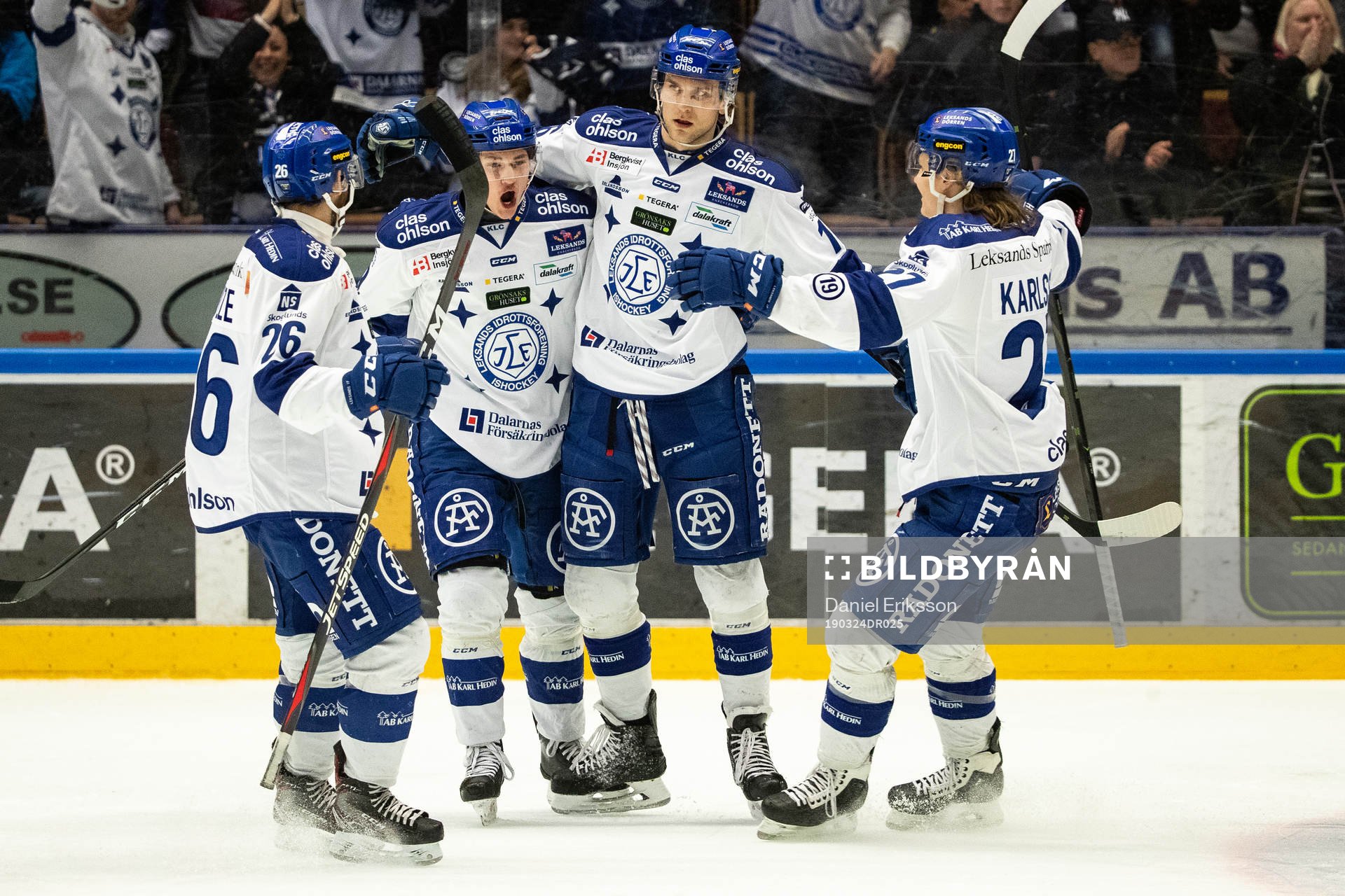 Leksands Daniel Gunnarsson jublar