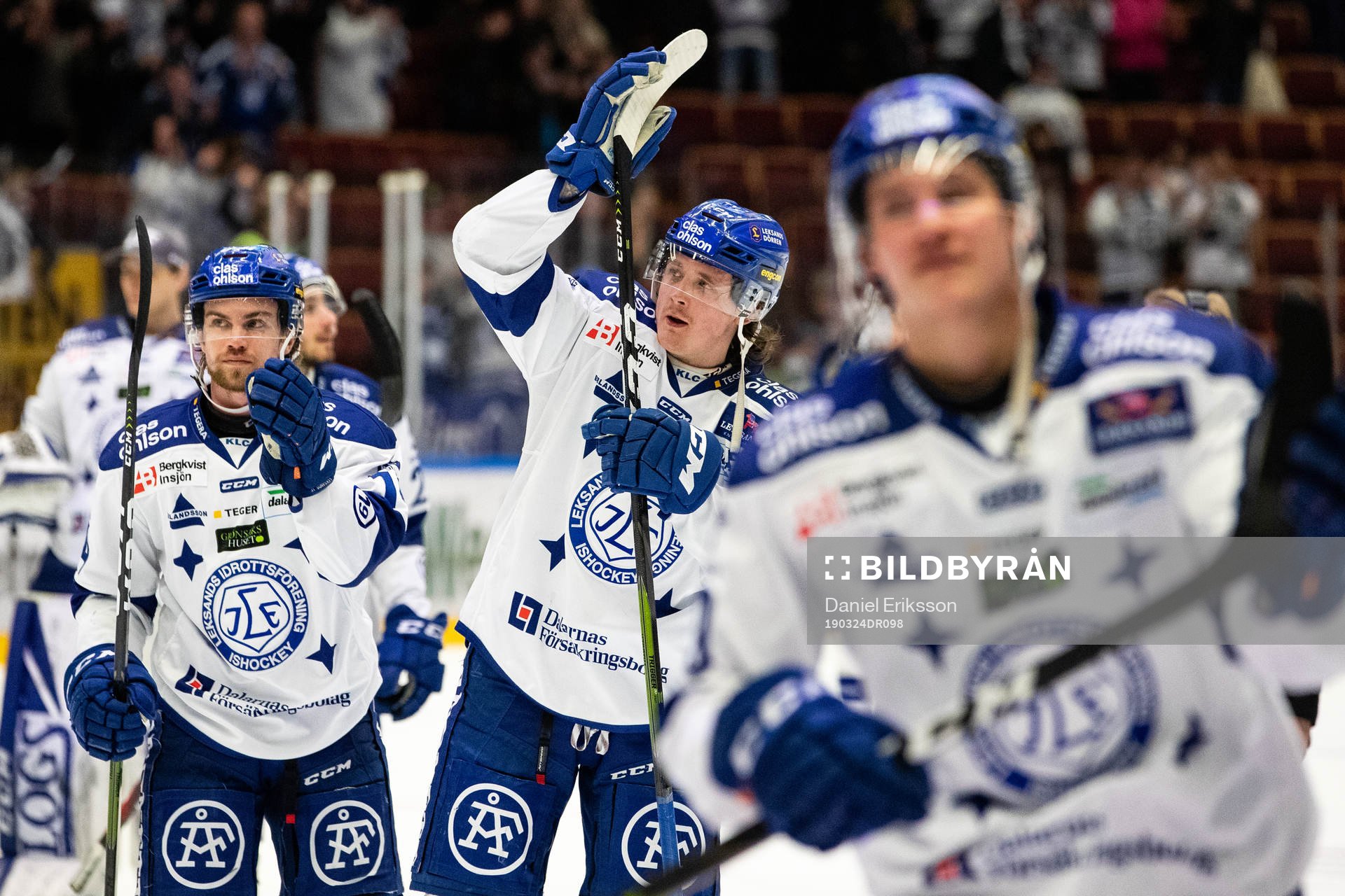 Leksands Oskar Lang och Johan Porsberger jublar