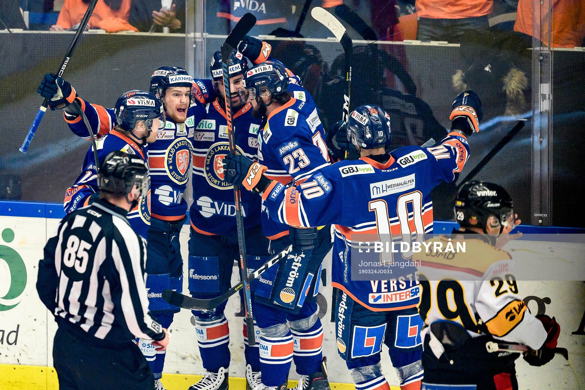 Växjös Brendan Shinnimin, Linus Fröberg och Roman Horak
