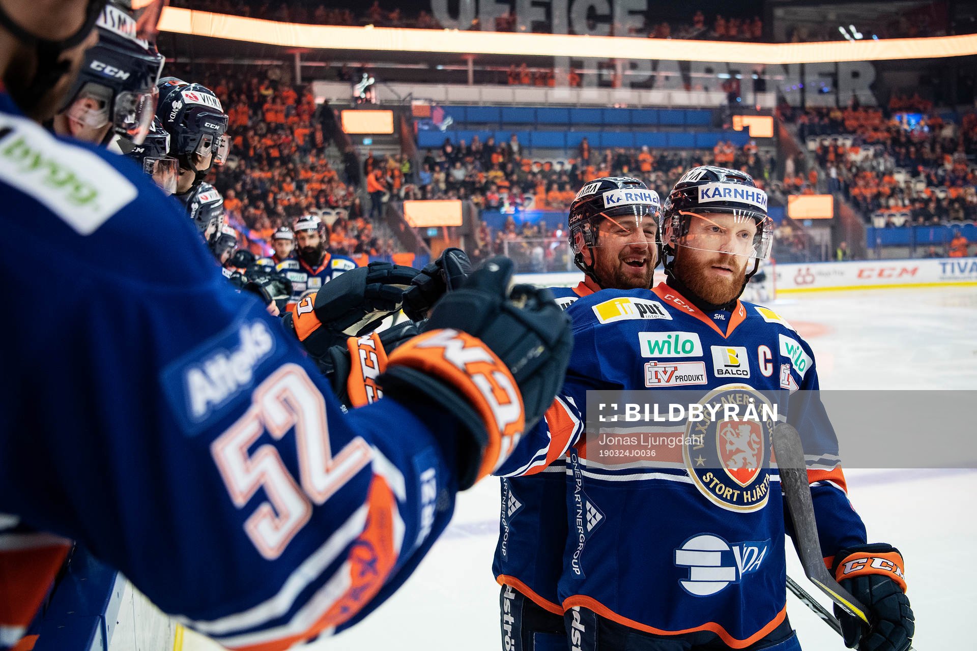 Växjös Liam Reddox jublar