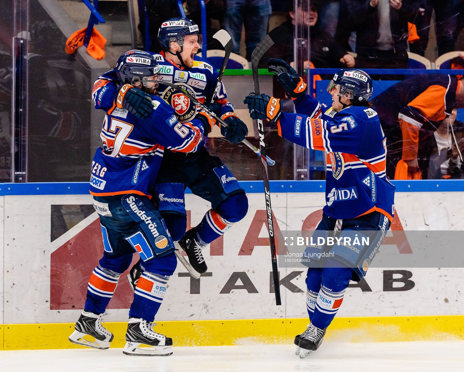 Växjös Linus Fröberg, Brendan Shinnimin och Dominik Bokk