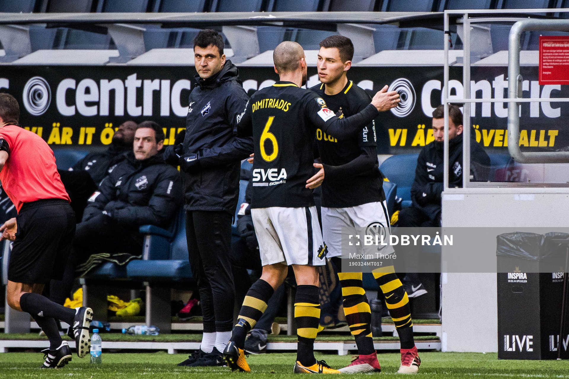 s Panajotis Dimitriadis byter mot AIK:s Luka Dobrijevic