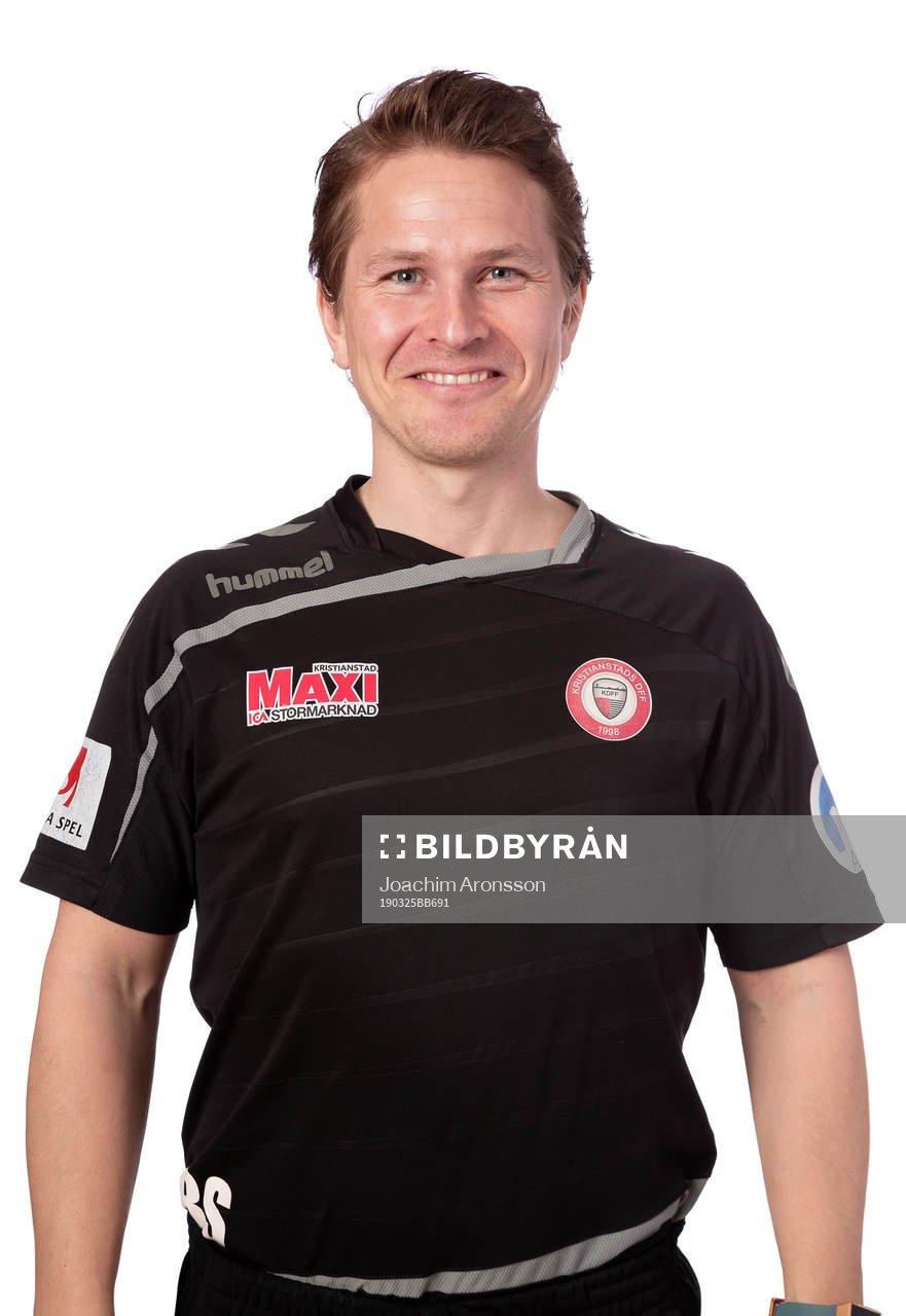 Kristianstads assisterande tränare Björn Sigurbjörnsson poserar för ett porträtt den 25 mars 2019 i Kristianstad.