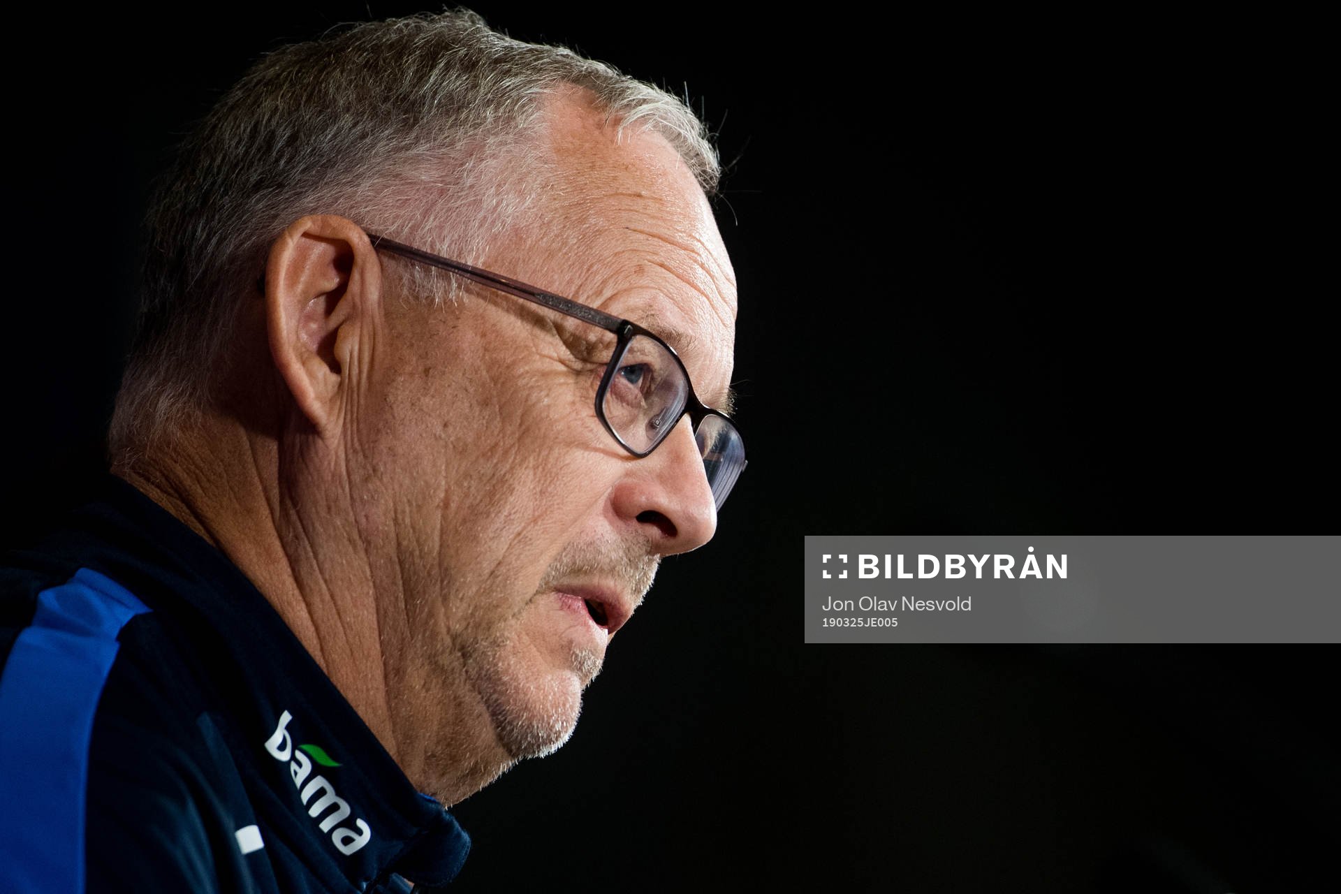Lars Lagerbäck, head coach of Norway, during a press conference on March 25, 2019 in Oslo.