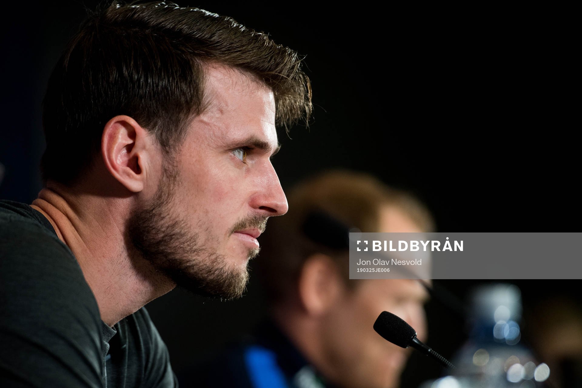 Håvard Nordtveit of Norway during a press conference on March 25, 2019 in Oslo.