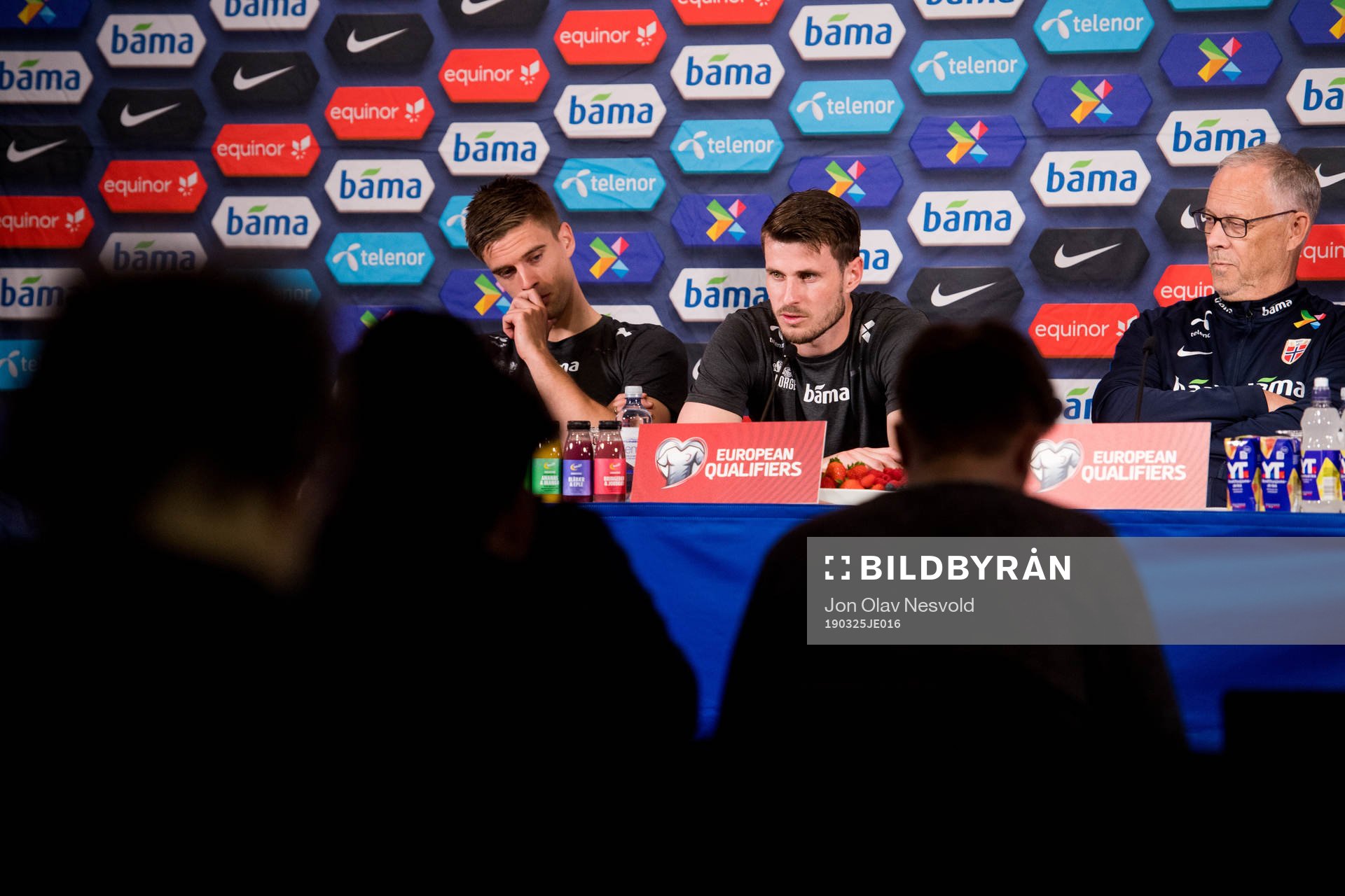 Markus Henriksen, Håvard Nordtveit and Lars Lagerbäck,