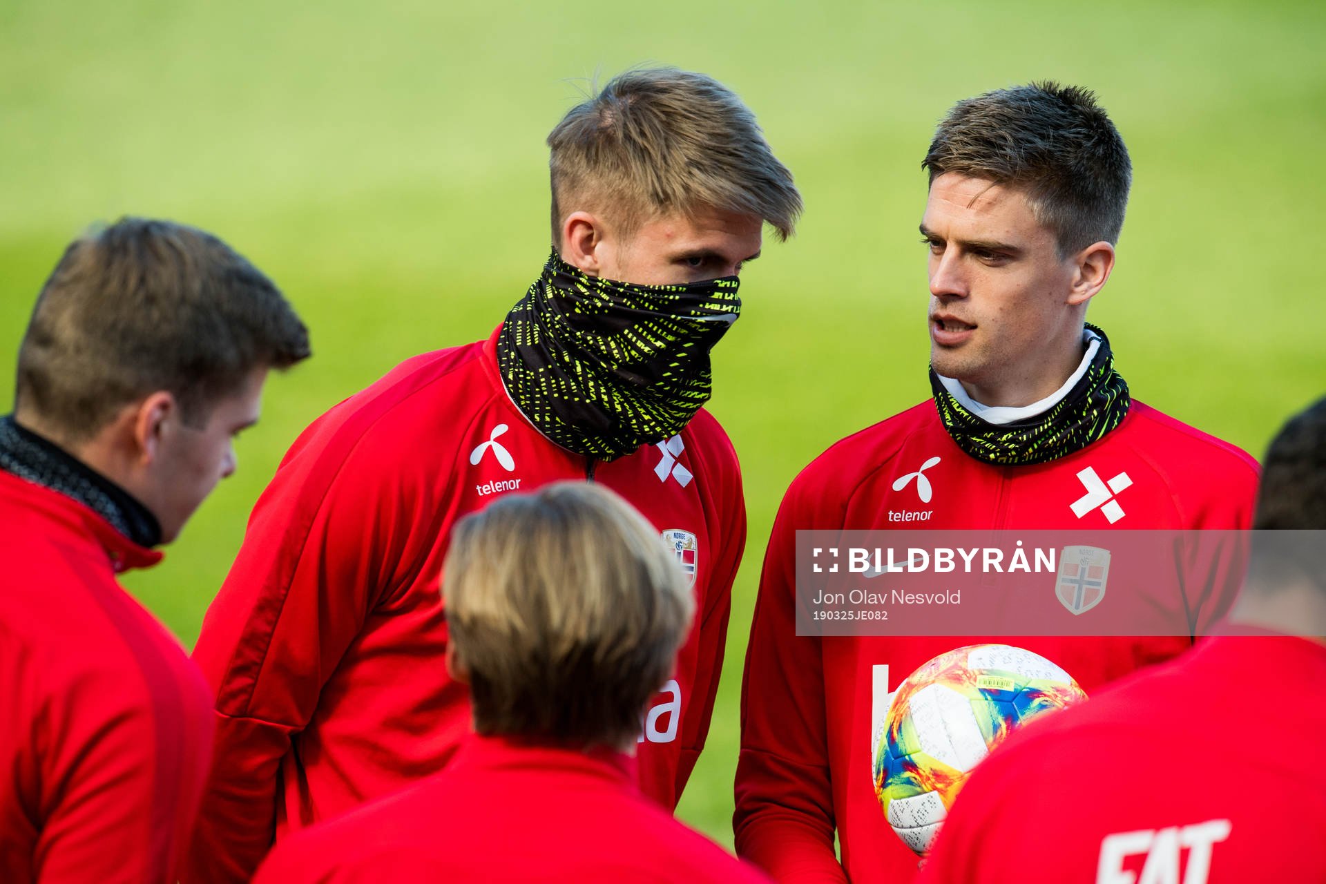 Kristoffer Ajer and Markus Henriksen of Norway
