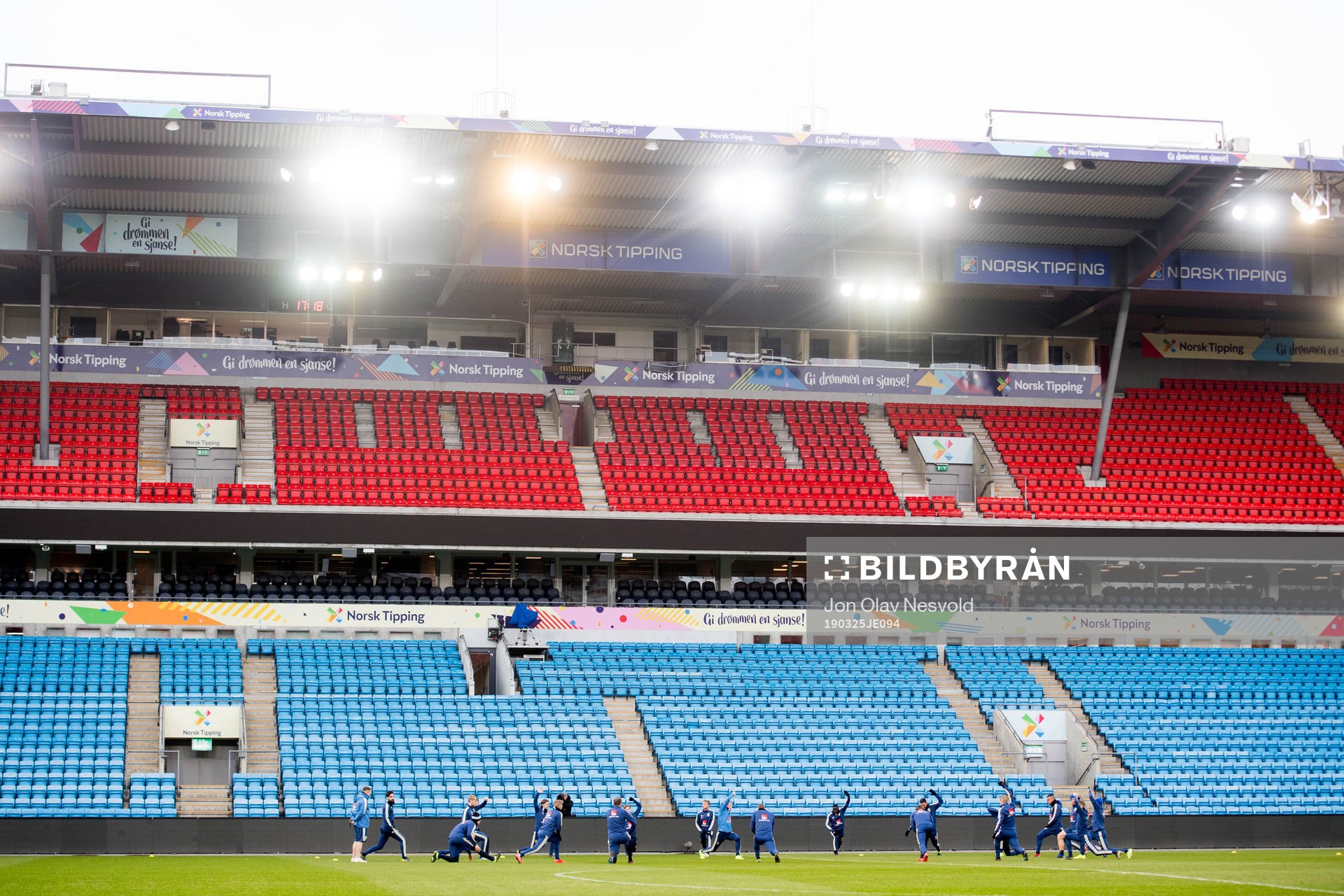 General view of the Swedish national football team