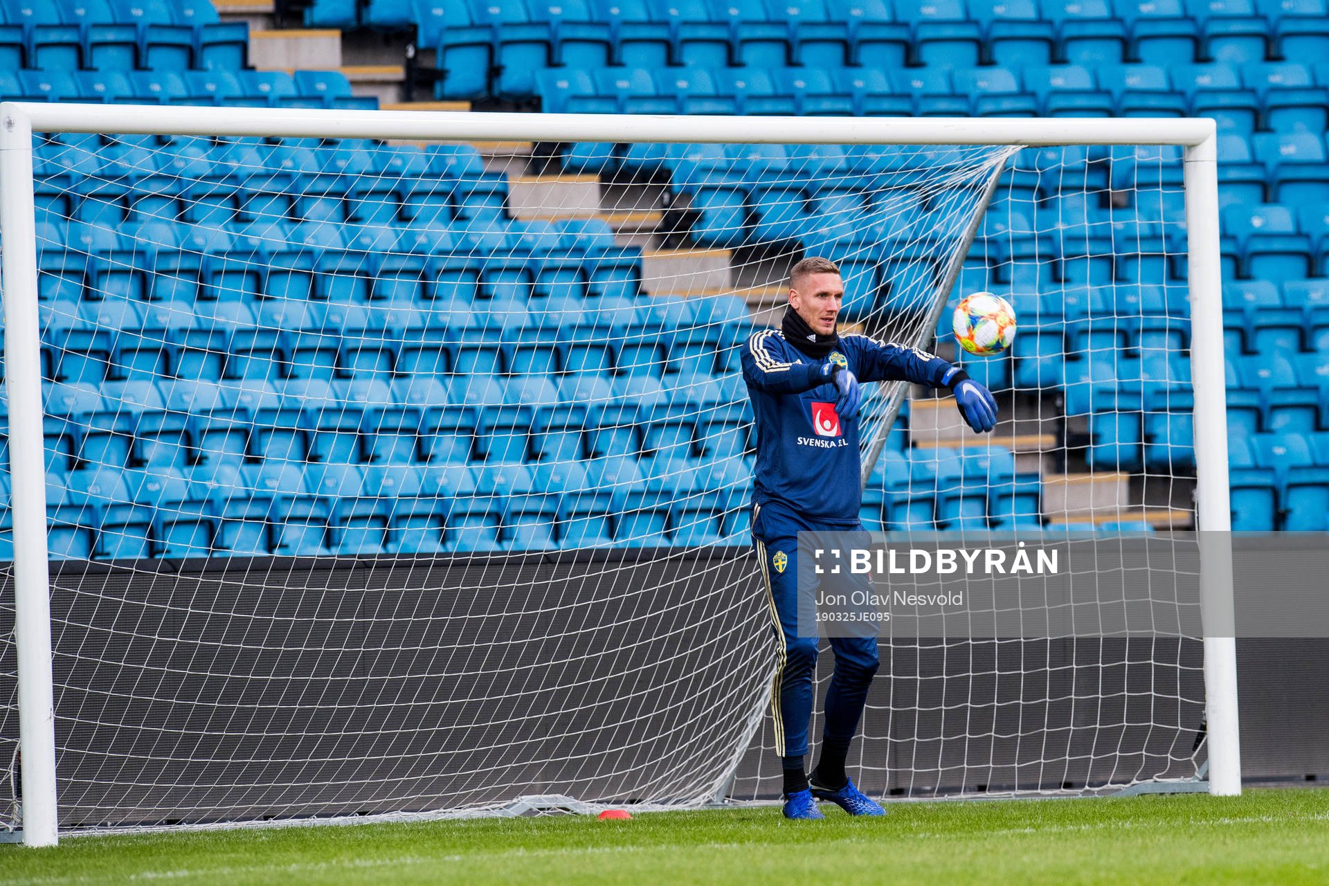 Goalkeeper Robin Olsen of the Swedish national football team