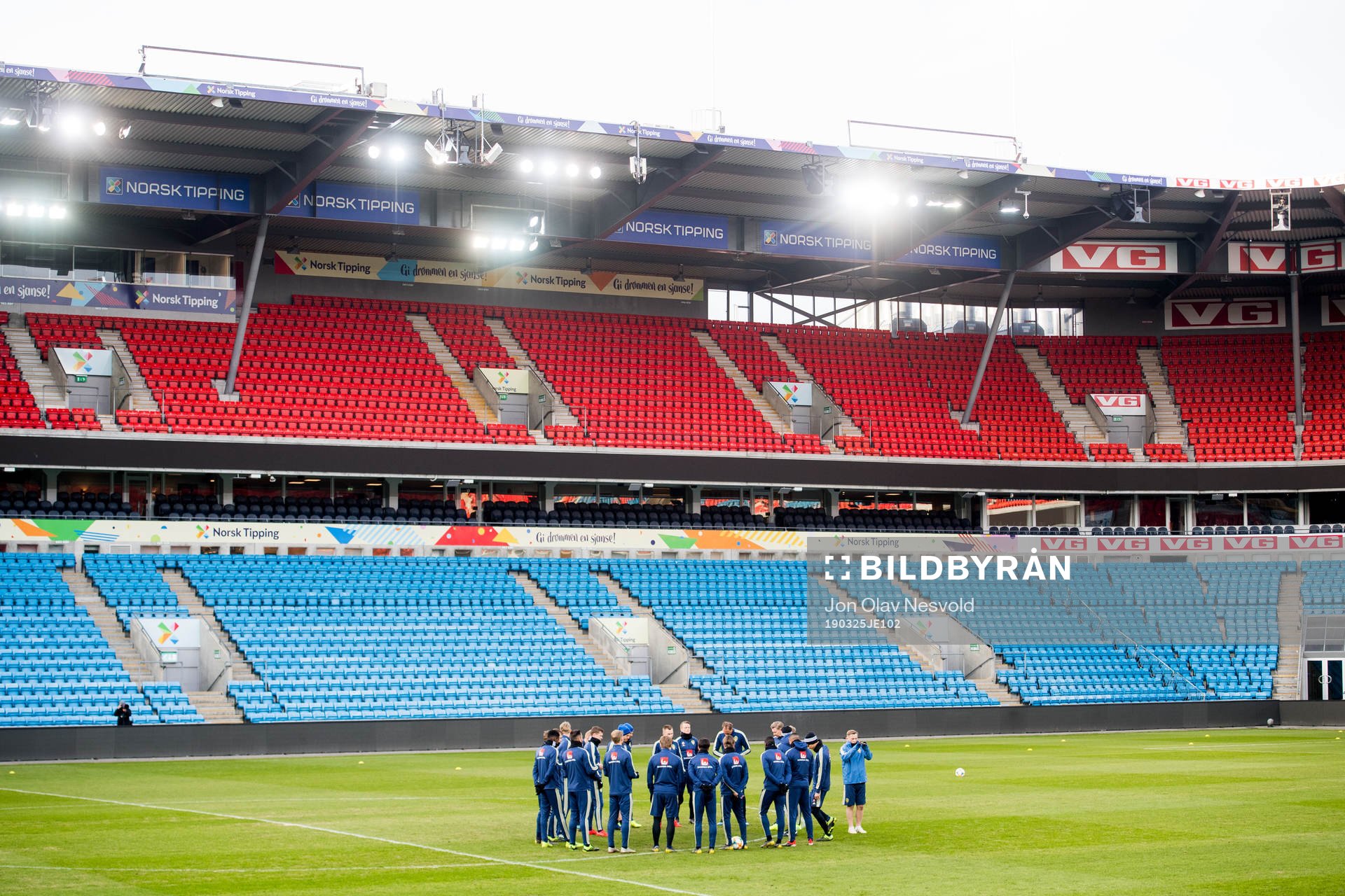 General view of the Swedish national football team