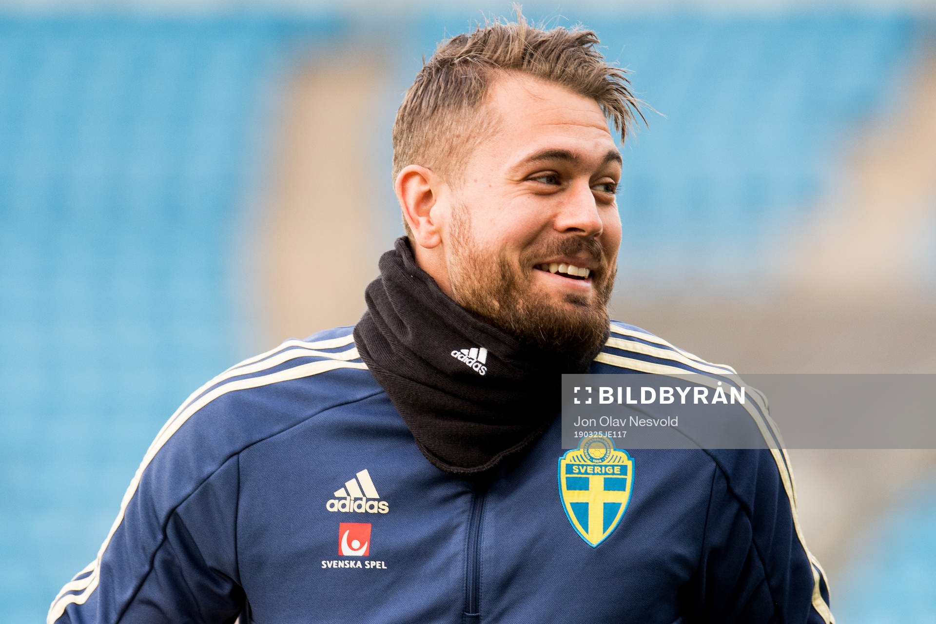Goalkeeper Kristoffer Nordfeldt of the Swedish national