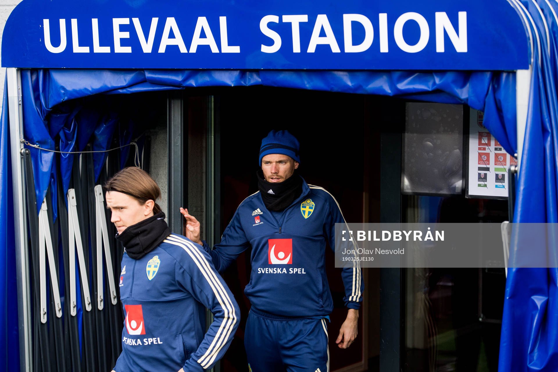 Kristoffer Olsson and Marcus Berg of the Swedish national