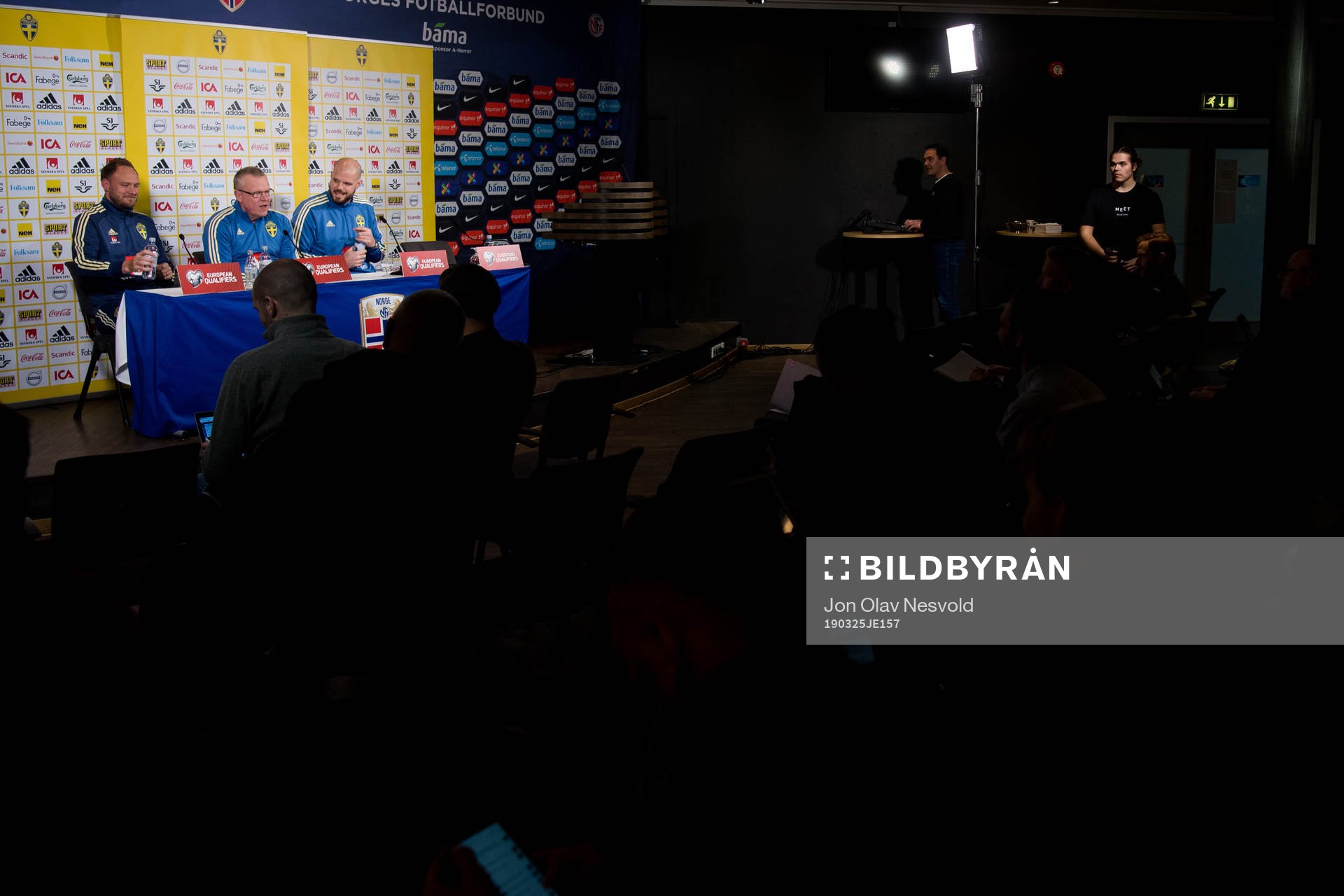 Andreas Granqvist and head coach Janne Andersson of the