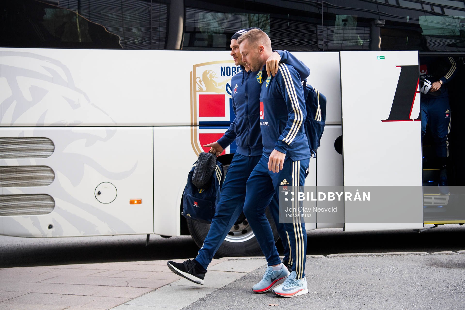 Albin Ekdal and Sebastian Larsson of the Swedish national