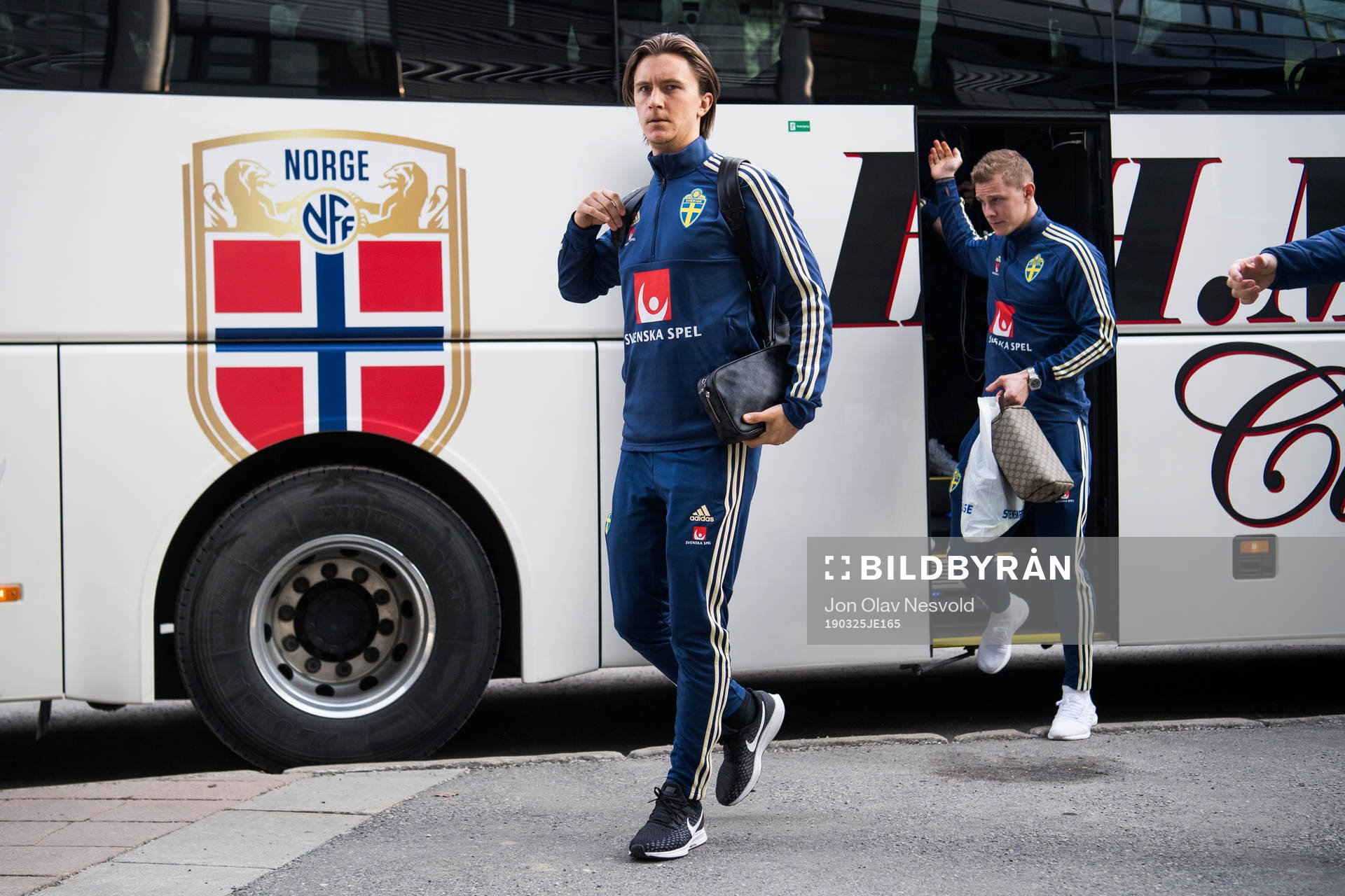 Kristoffer Olsson and Emil Krafth of the Swedish national