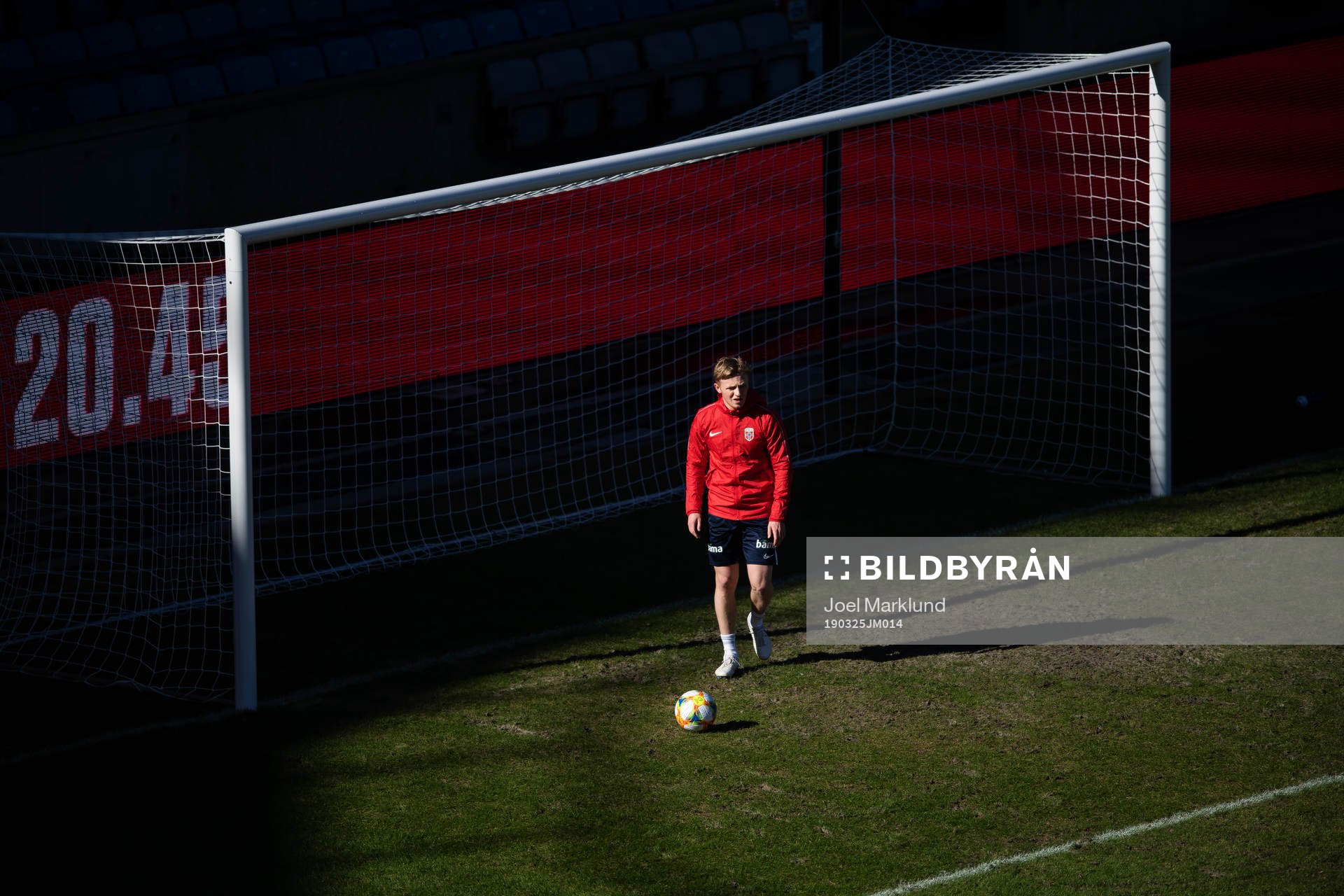 Mats Møller Dæhli of the Norwegian national football team during a training session on March 25, 2019 in Oslo.

