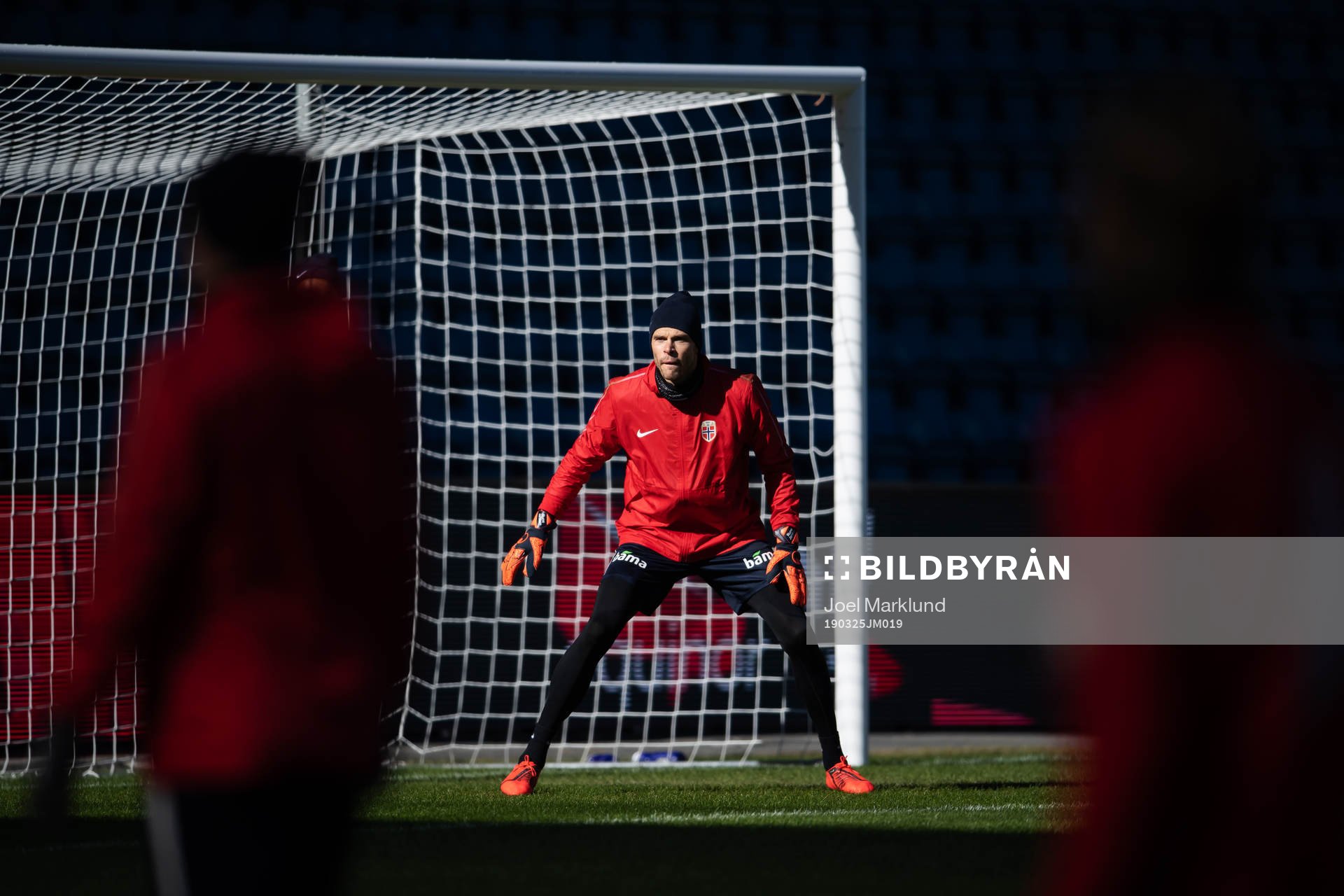 Goalkeeper Rune Almenning Jarstein of the Norwegian