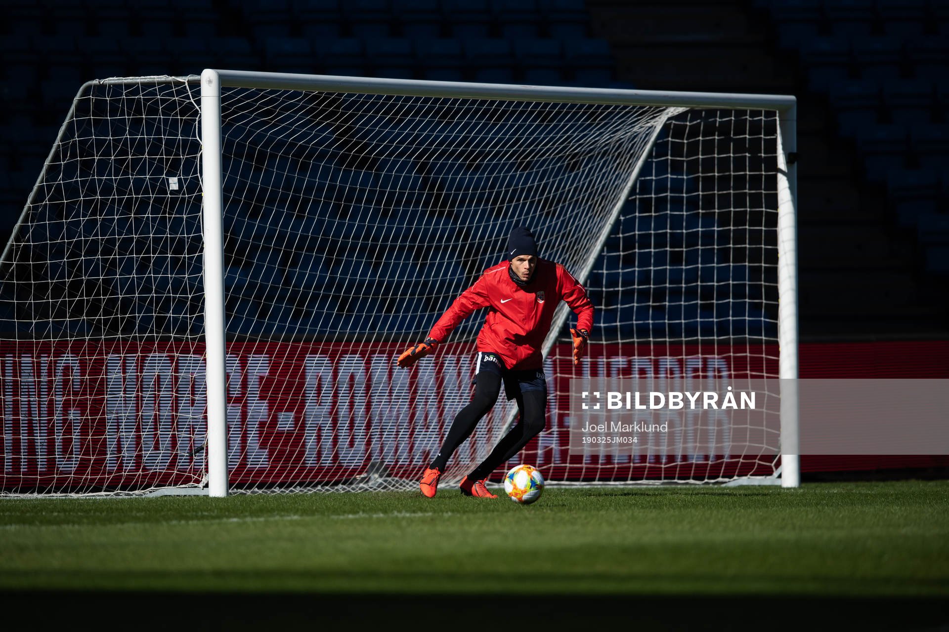 Goalkeeper Rune Almenning Jarstein of the Norwegian