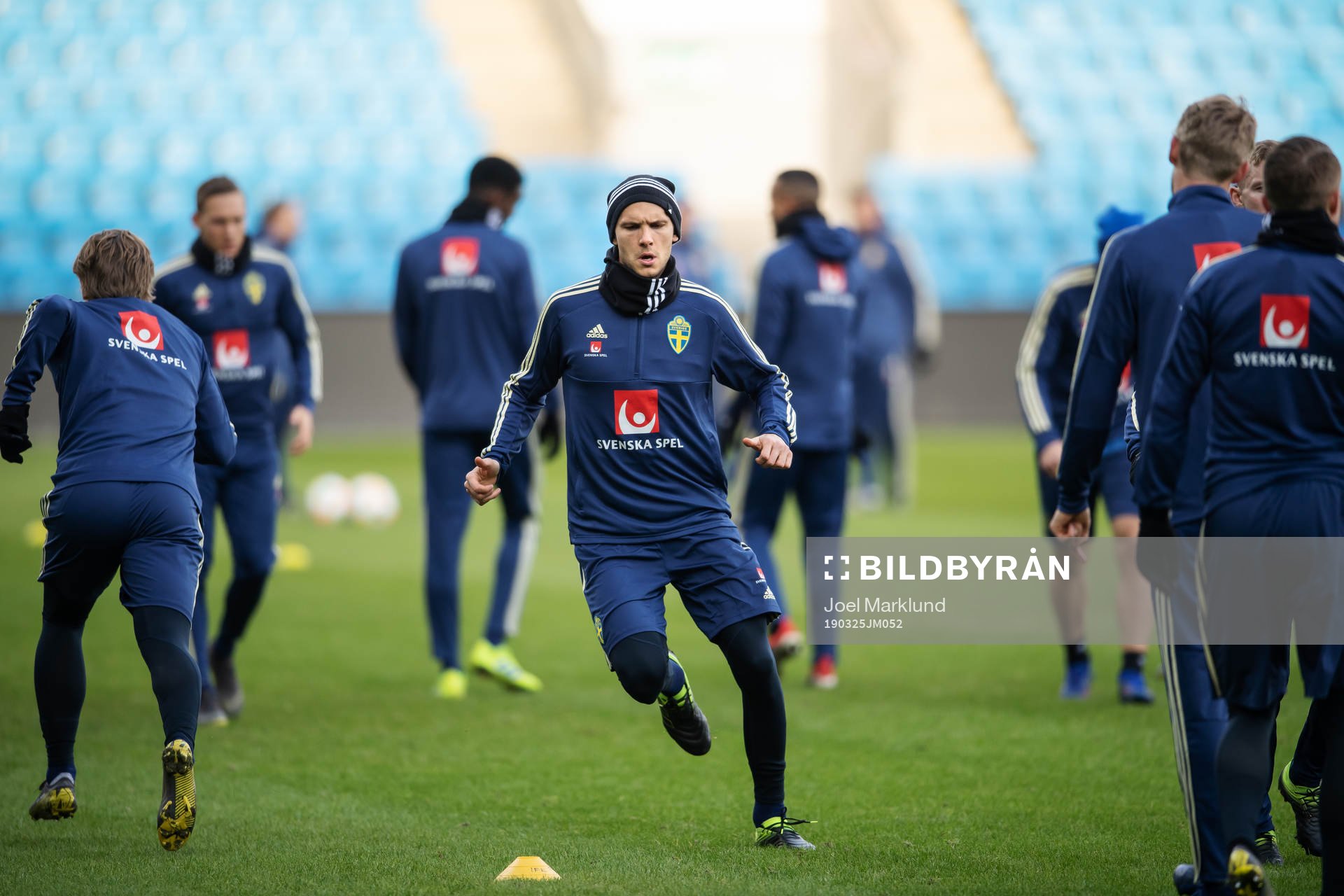 Albin Ekdal of the Swedish national football team during a training session on March 25, 2019 in Oslo.
