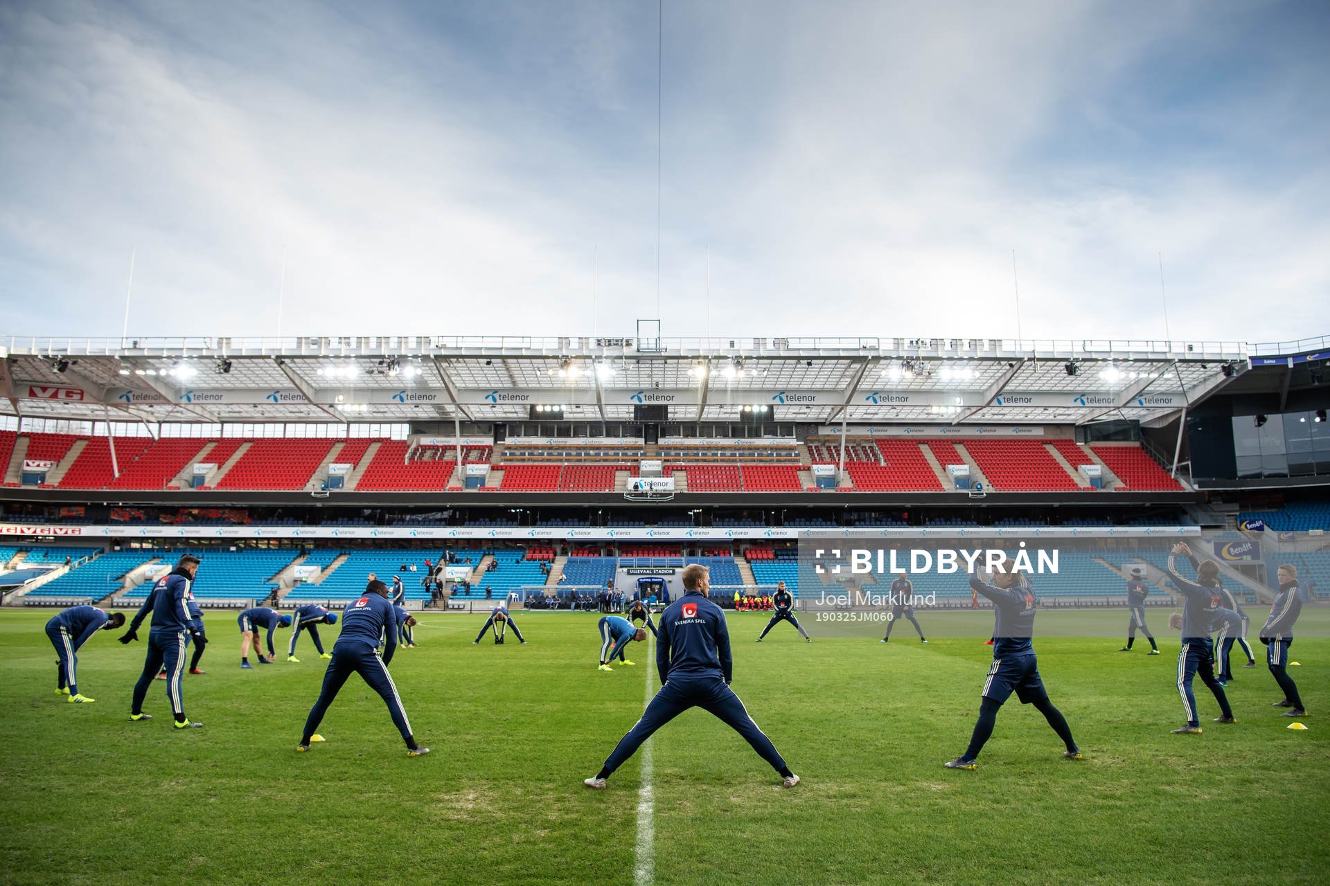 General view of the Swedish national football team