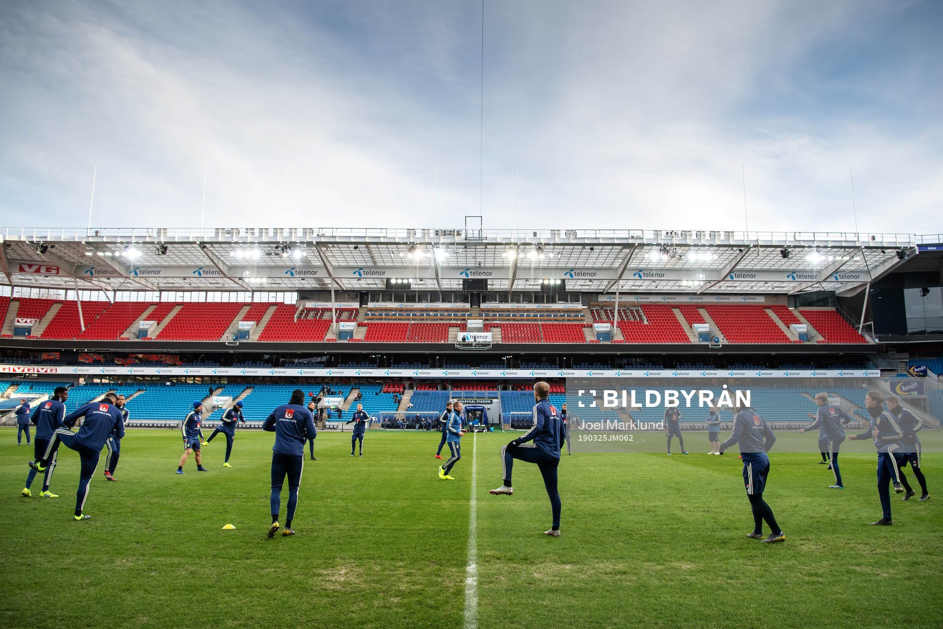 General view of the Swedish national football team