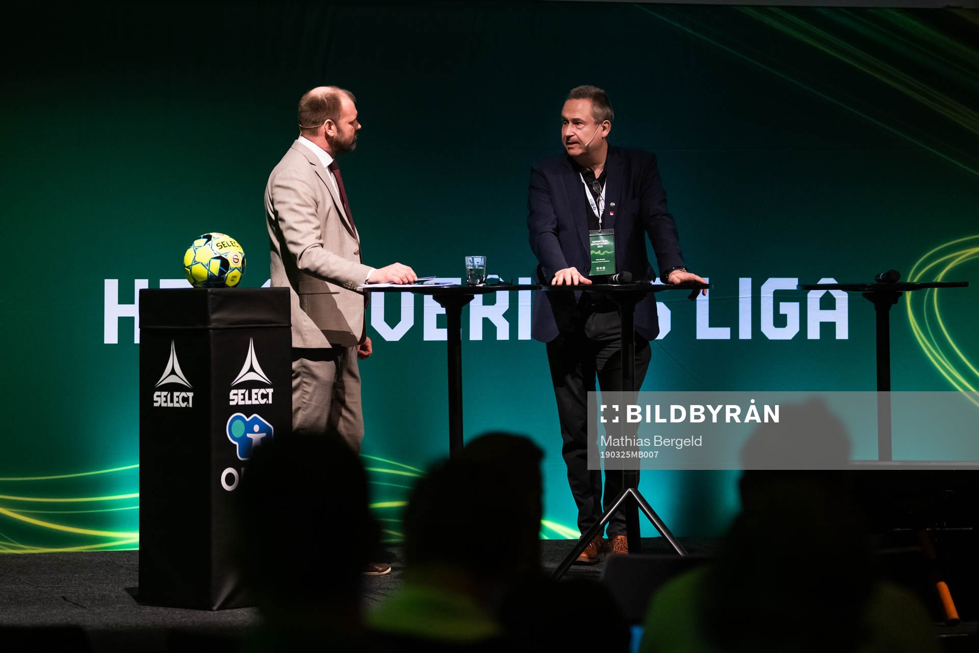 Daniel Kristiansson, konfrencier och Mats Enquist,