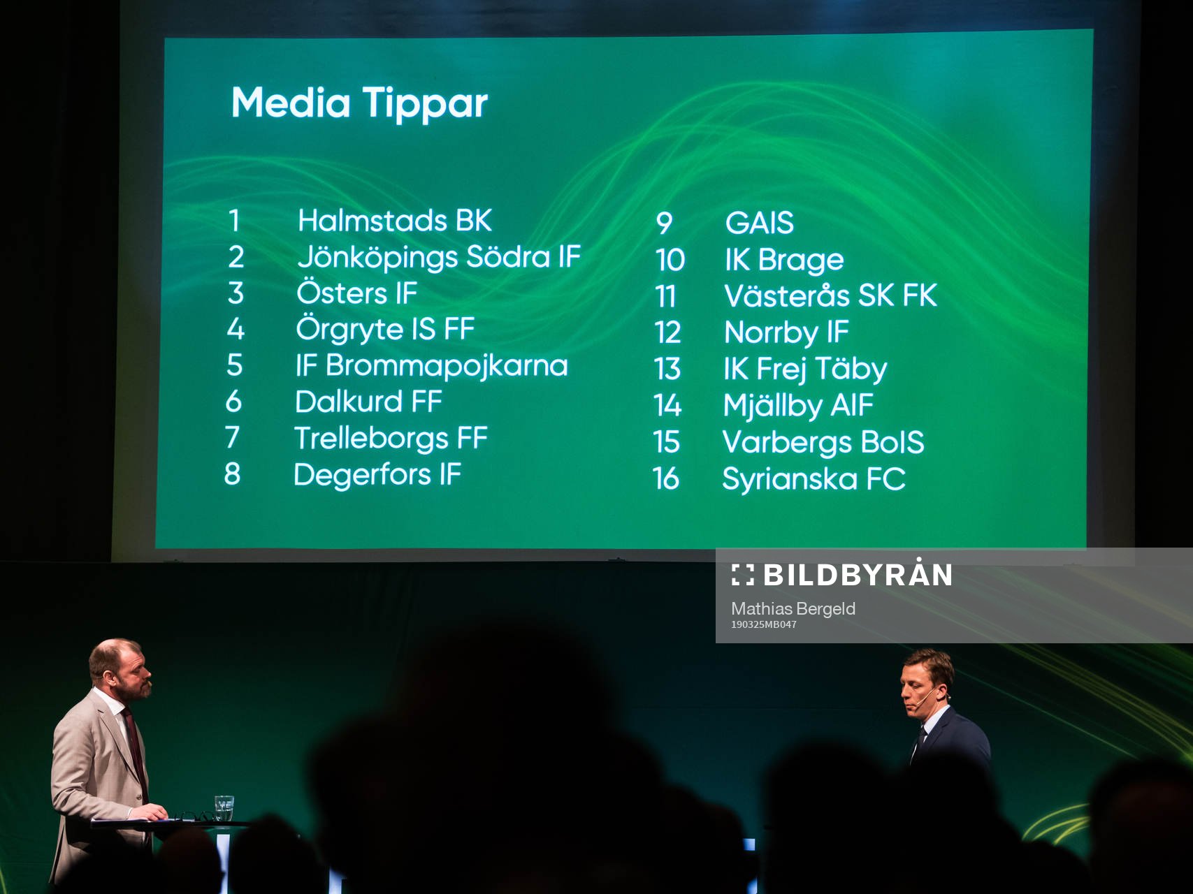 Daniel Kristiansson, konferencier och Erik Edman,