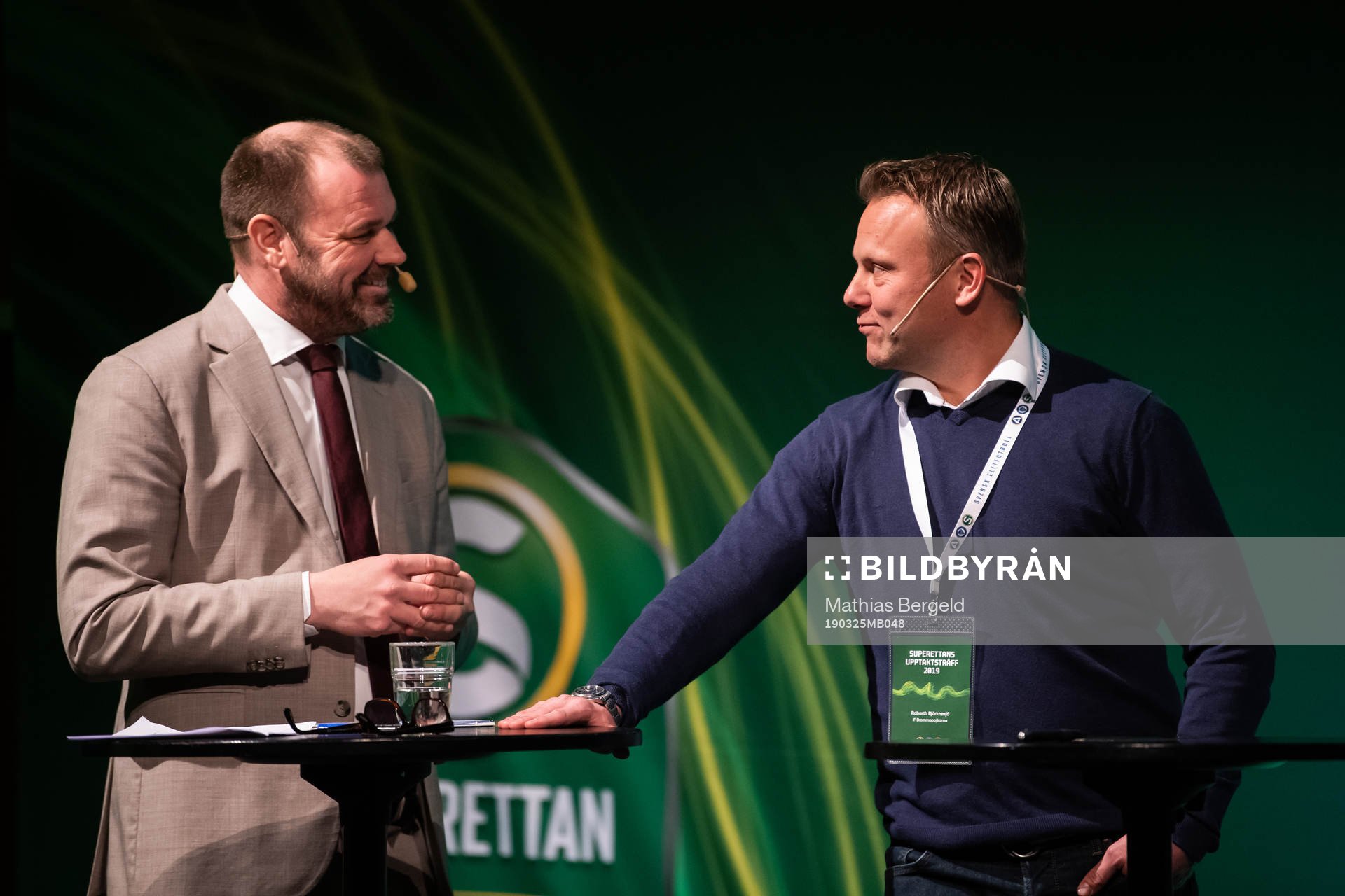 Daniel Kristiansson, konferencier och Brommapojkarnas
