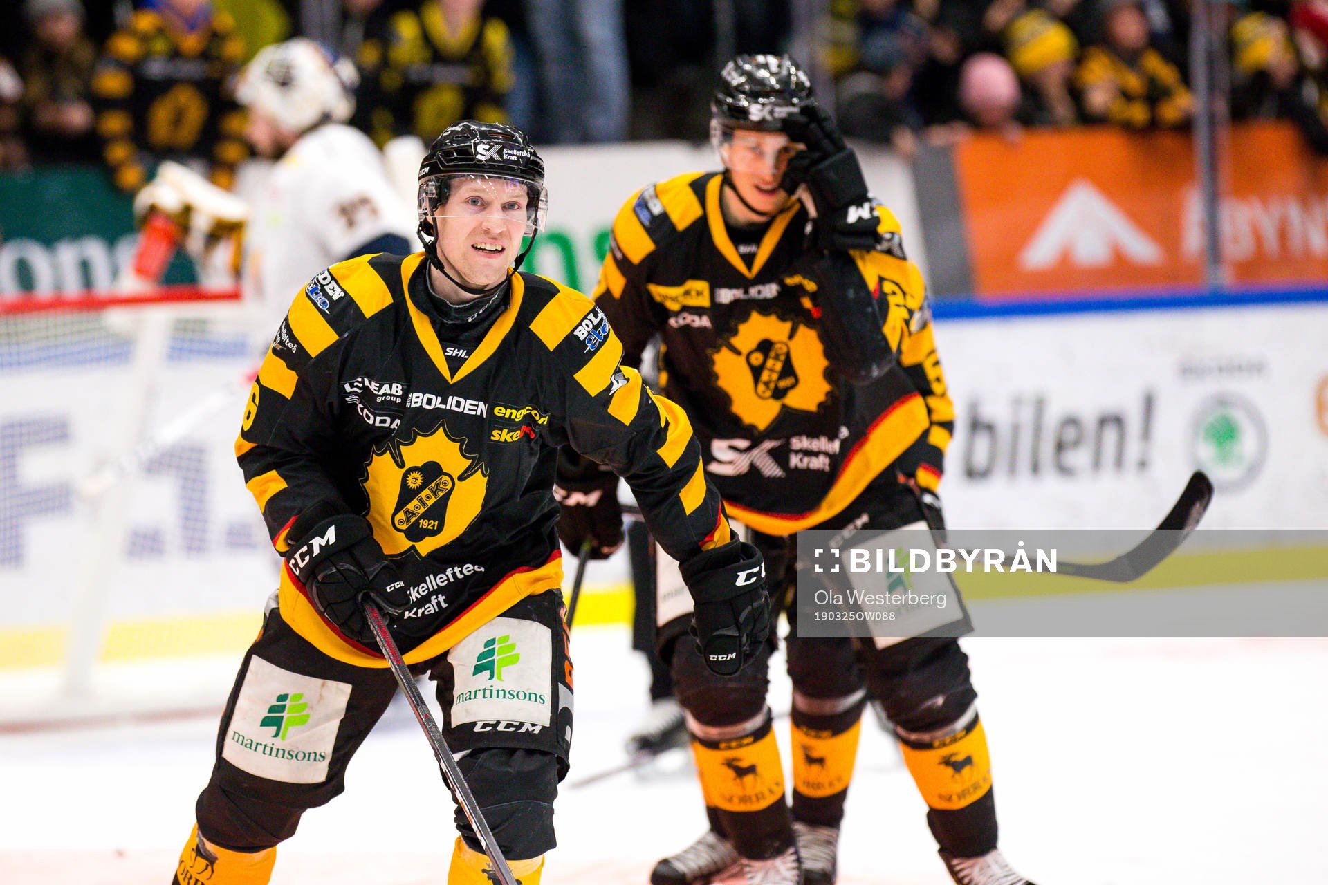 Skellefteås Mathis Olimb jublar