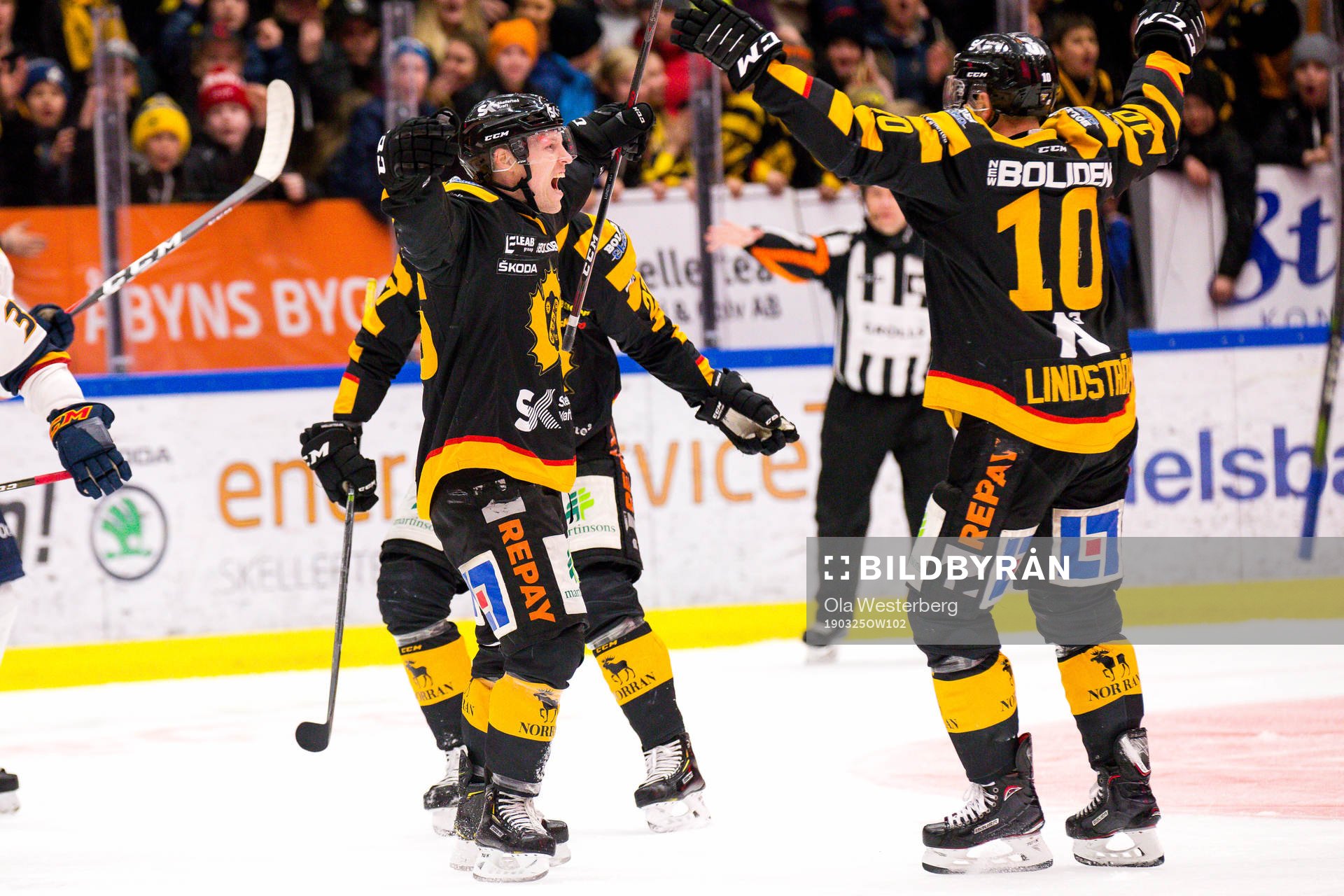 Skellefteås Mathis Olimb jublar