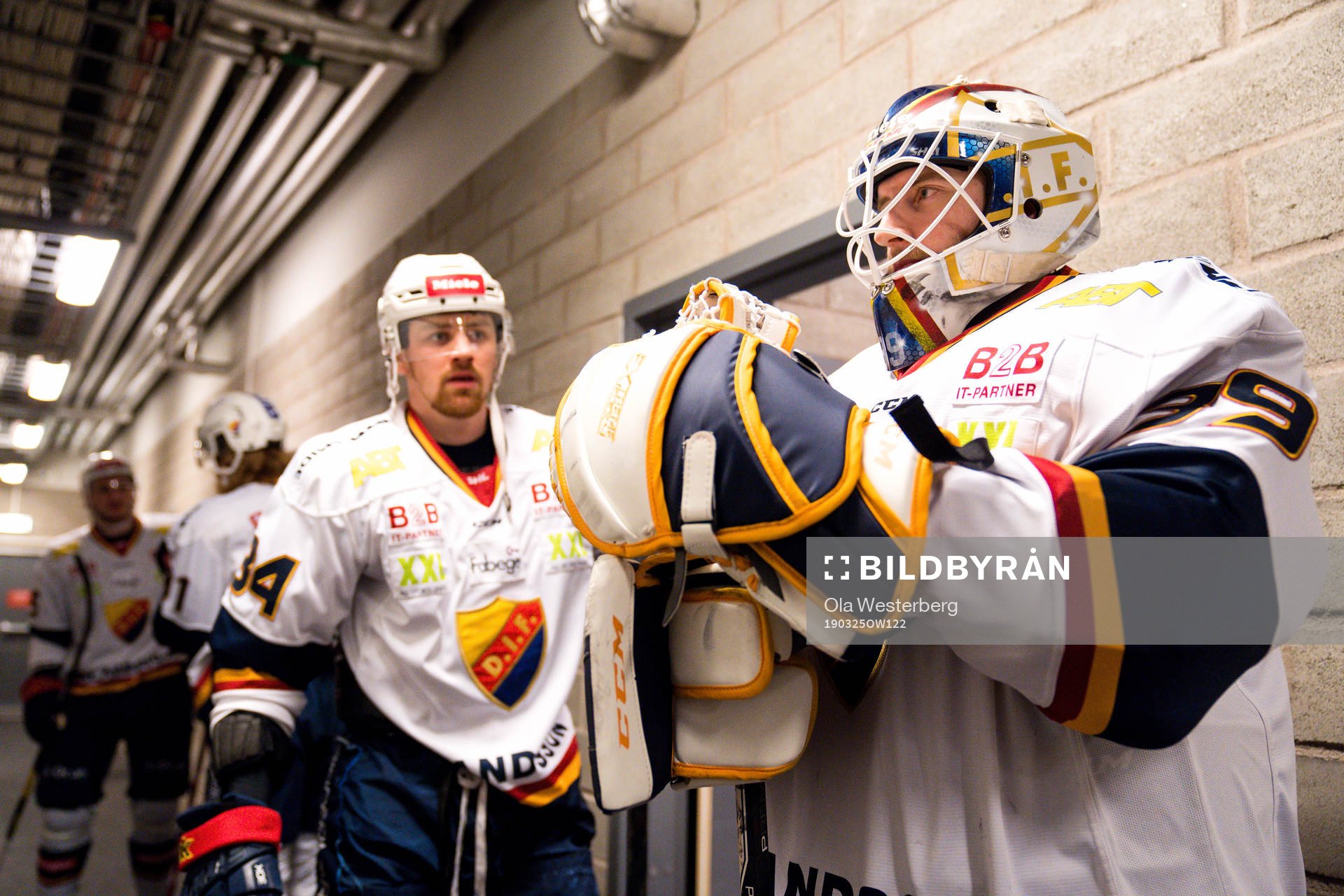 Djurgårdens målvakt Adam Reideborn och Daniel Brodin