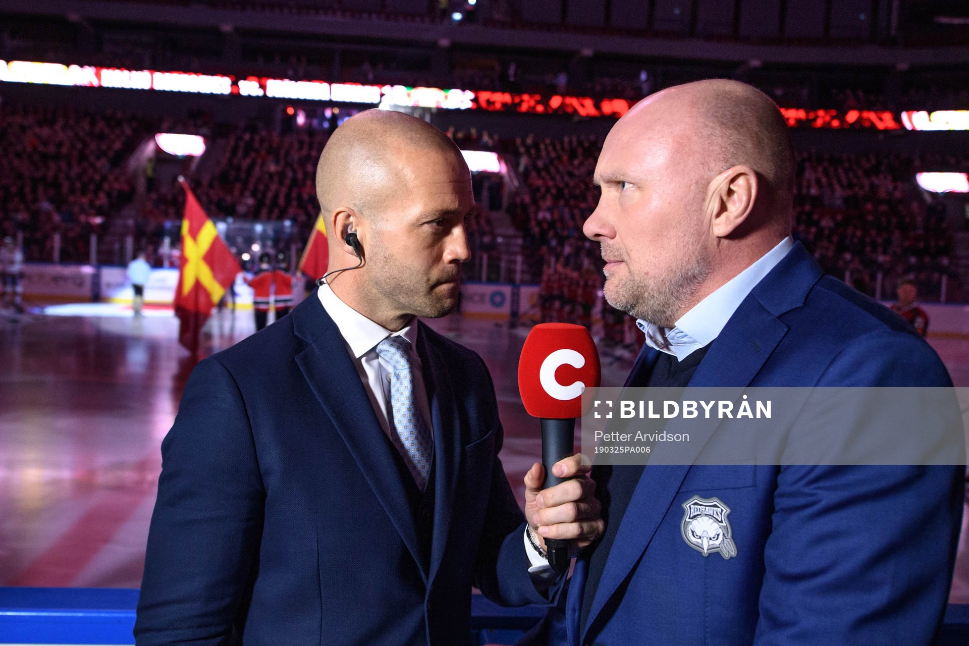 Cmores Johan Tornberg intervjuar Malmö Redhawks tränare