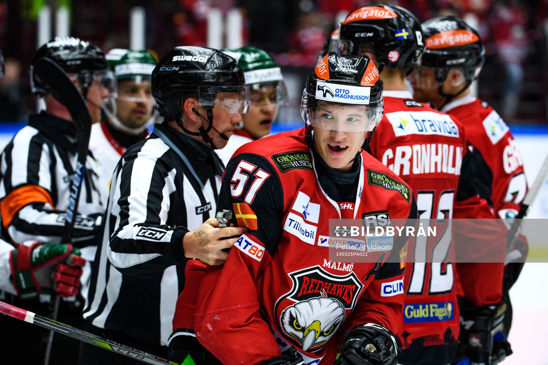 Malmö Redhawks Emil Sylvegård i bråk