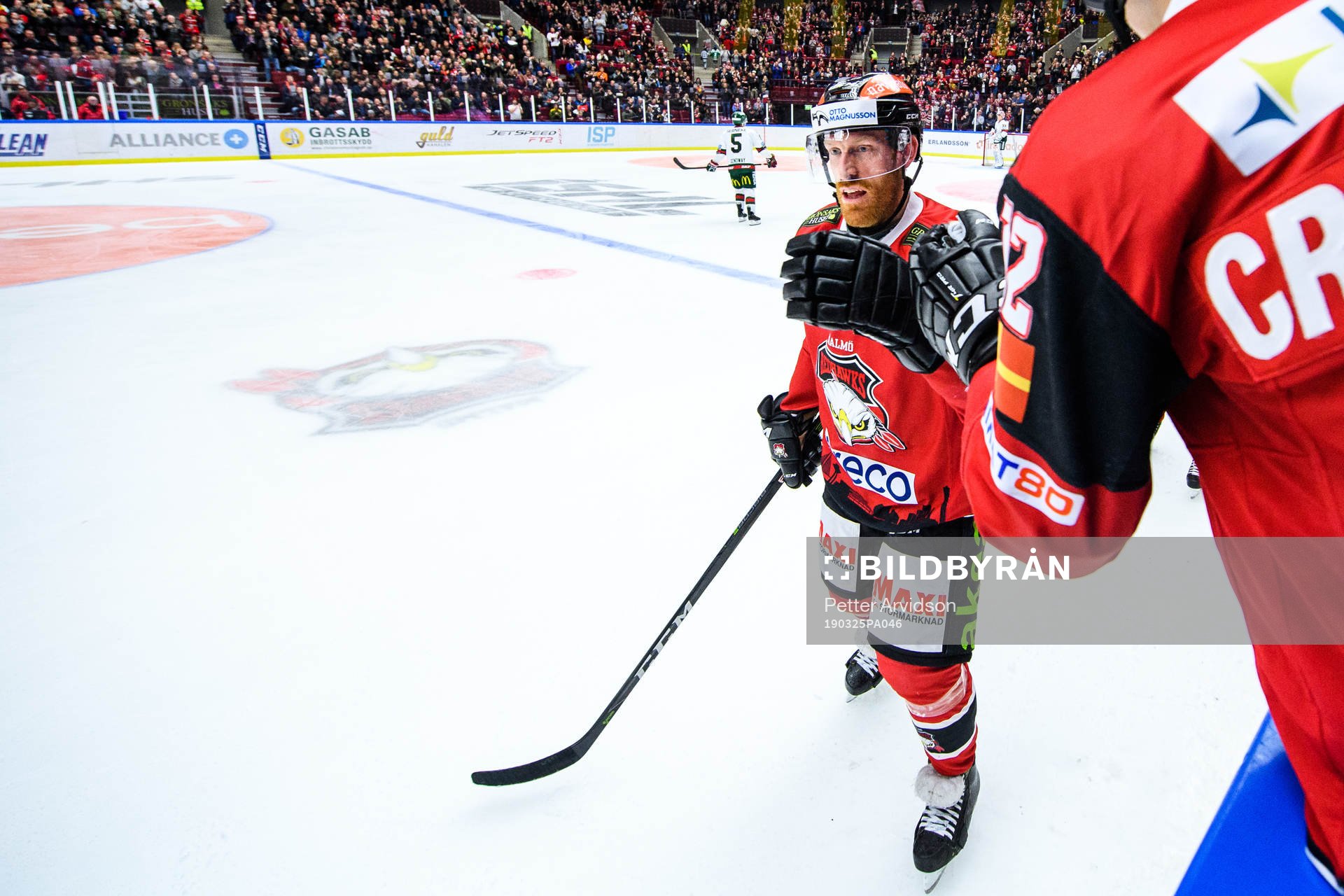 Malmö Redhawks Jens Olsson jublar