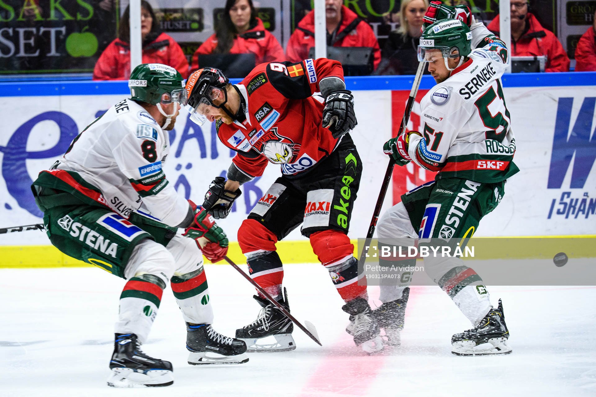 Malmö Redhawks Frederik Storm i en kamp mot Frölundas
