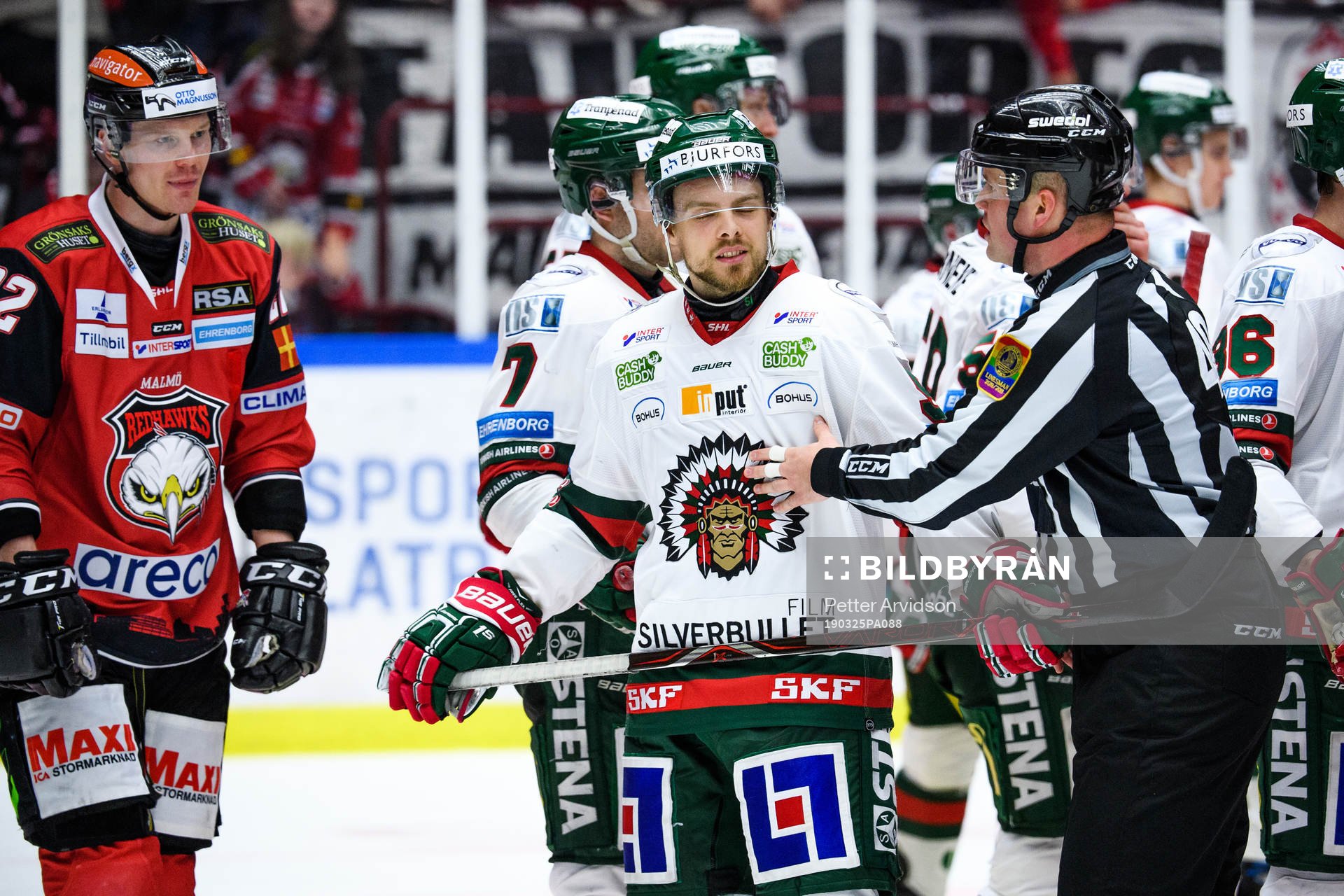Malmö Redhawks Lars Bryggman och Frölundas Mats Rosseli