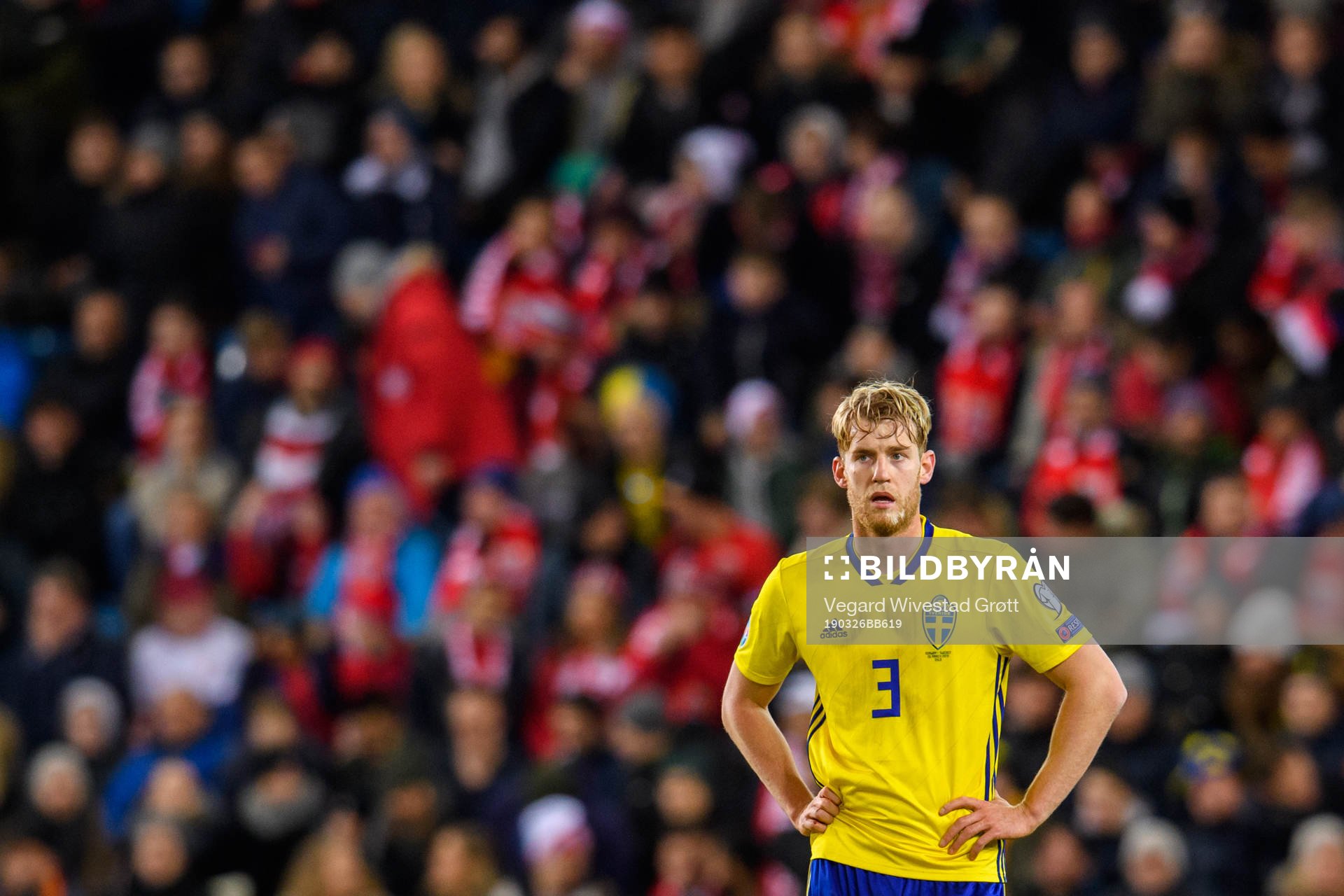 Filip Helander of Sweden looks dejected