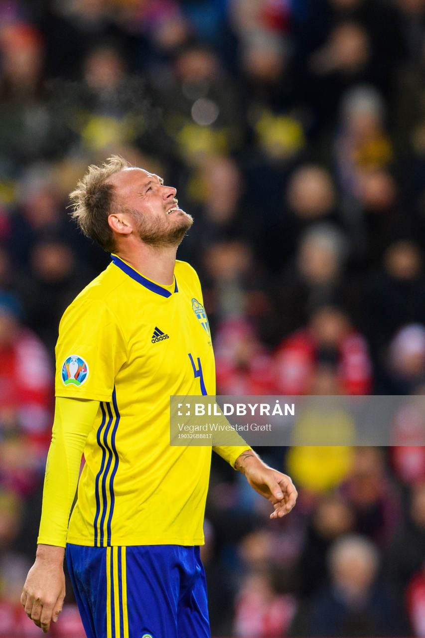 Andreas Granqvist of Sweden looks dejected
