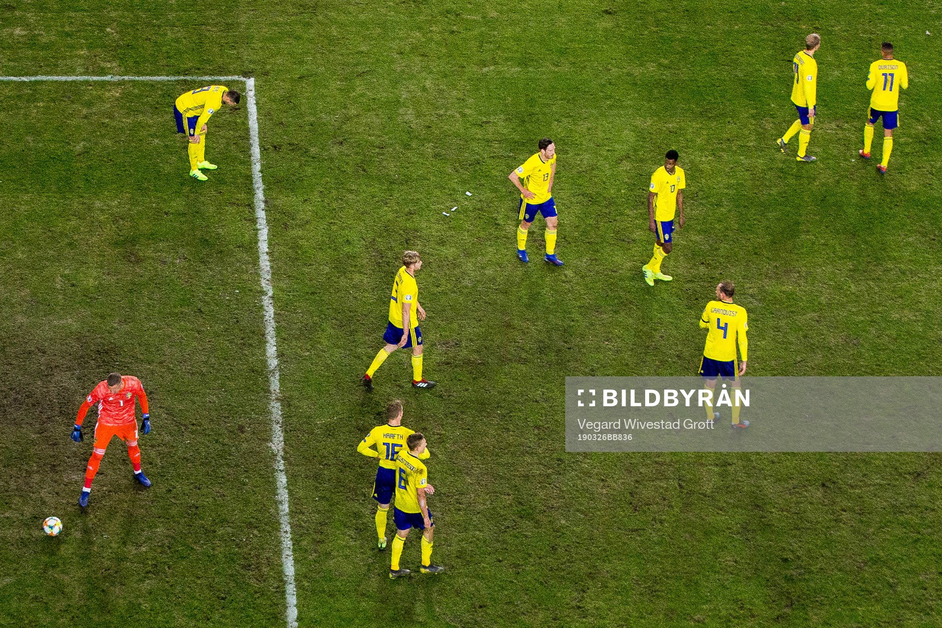 Goalkeeper Robin Olsen, Marcus Berg, Emil Krafth, Ludwig