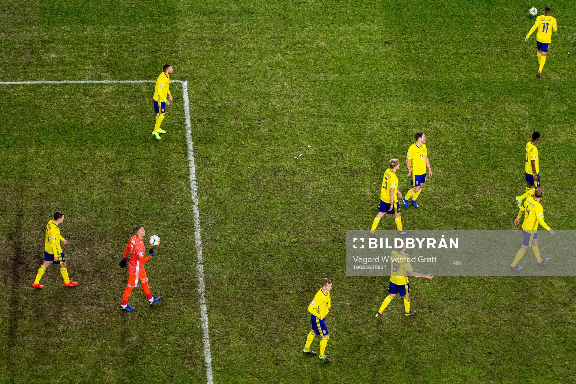 Viktor Claesson, goalkeeper Robin Olsen, Marcus Berg, Emil