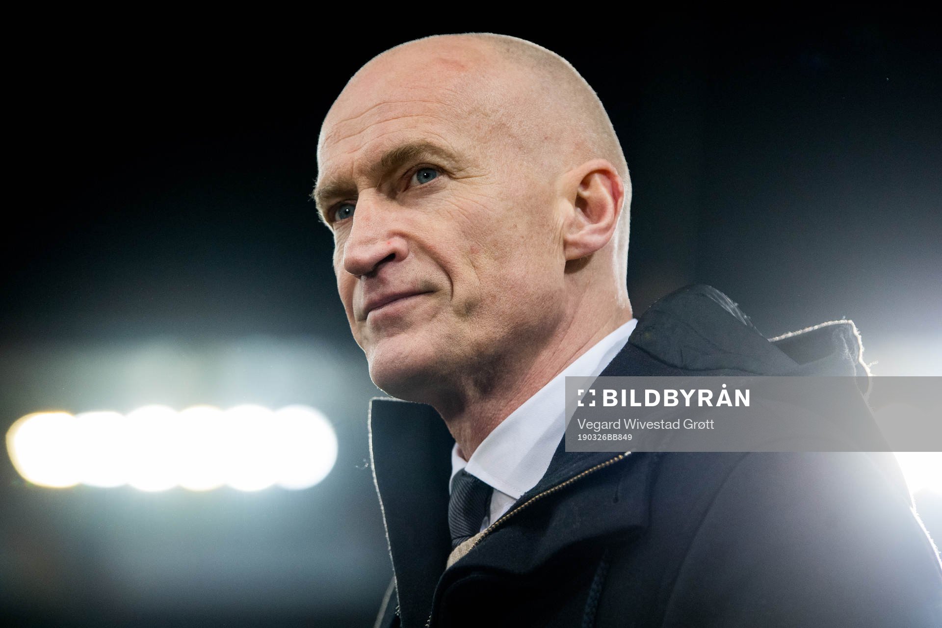 Erik Thorstvedt, of TV 2, ahead of the UEFA Euro qualifier football match between Norway and Sweden on March 26, 2019 in Oslo.