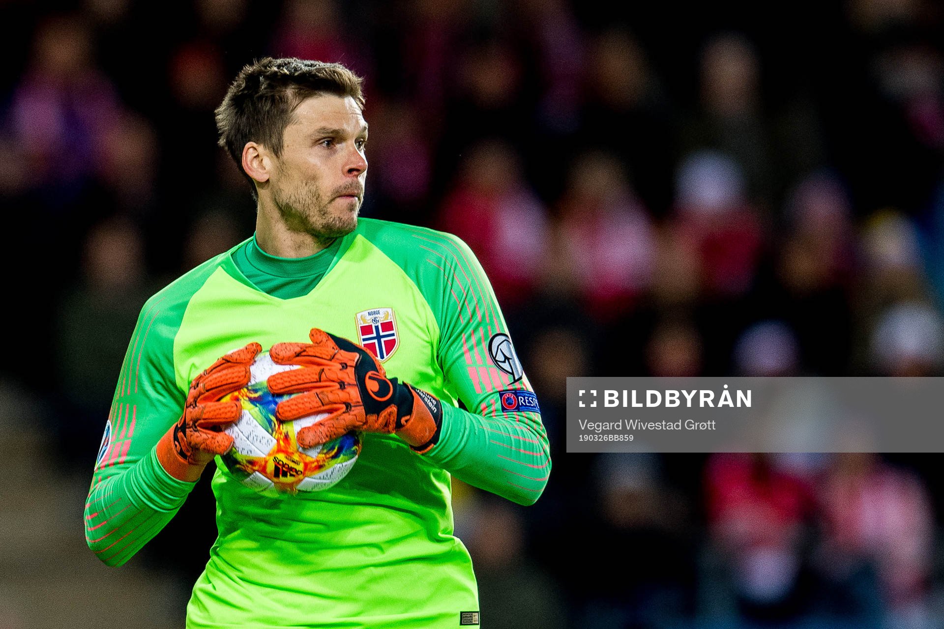 Goalkeeper Rune Almenning Jarstein of Norway