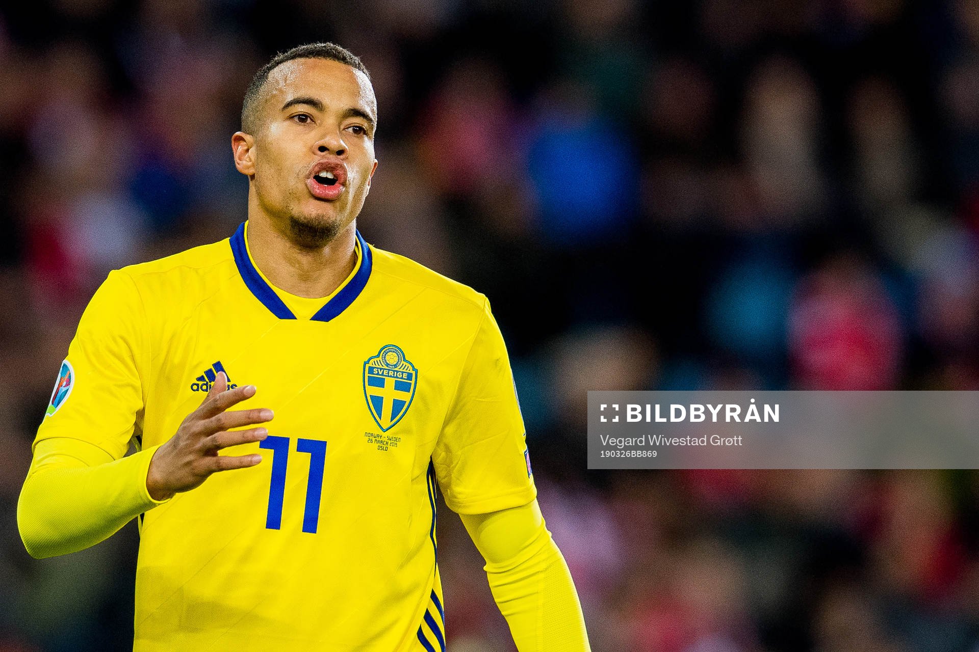 Robin Quaison of Sweden
