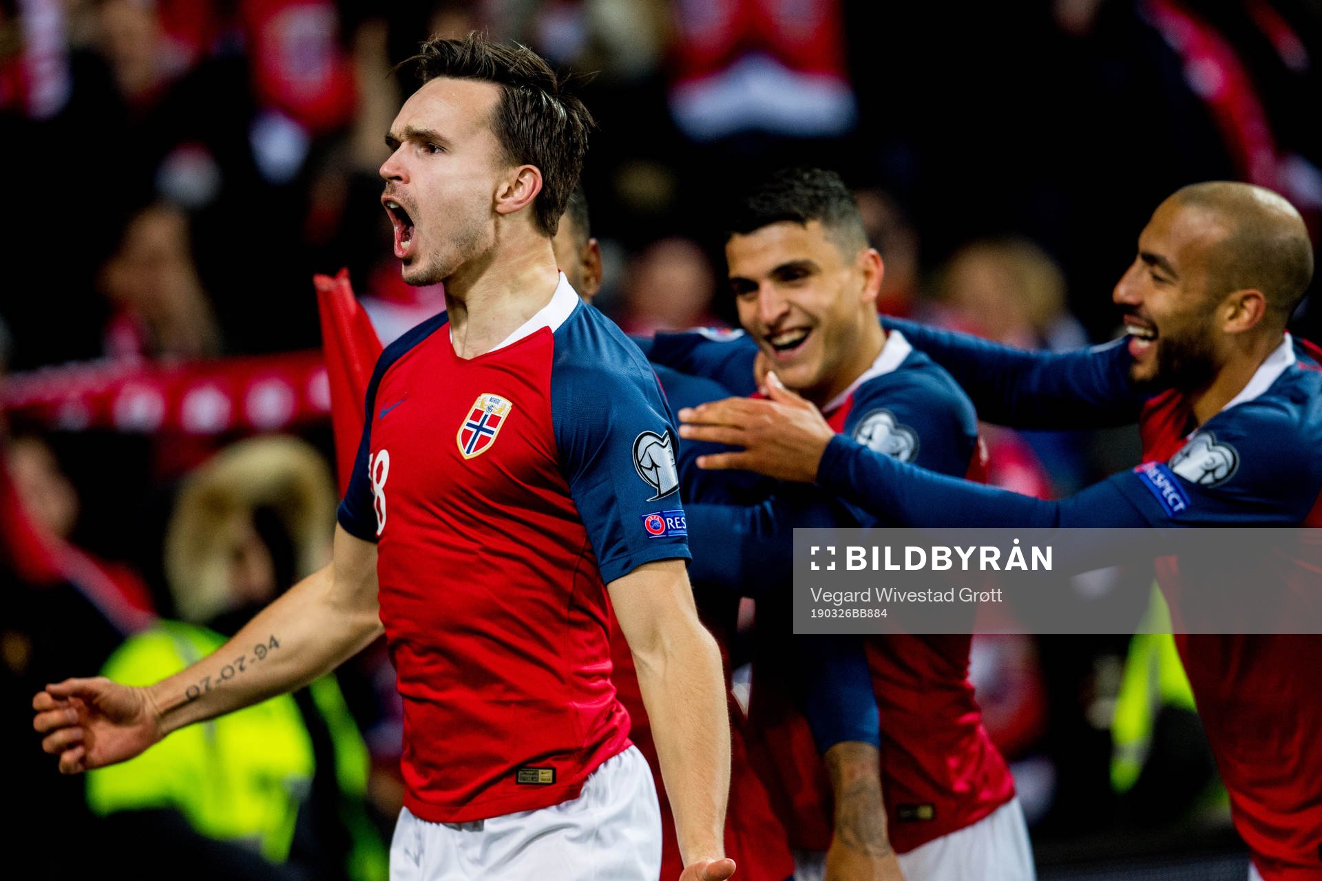 Ole Kristian Selnæs of Norway celebrates