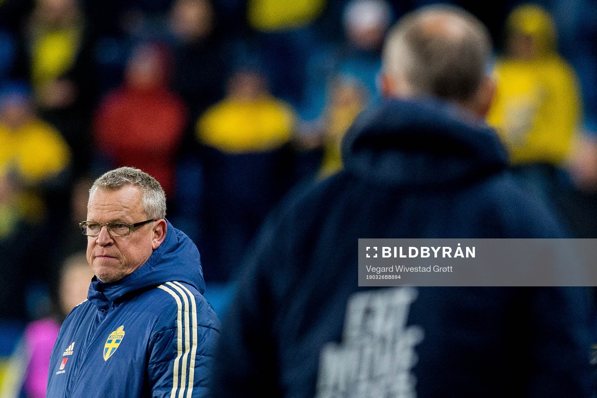 Janne Andersson, head coach of Sweden, and Lars Lagerbäck,