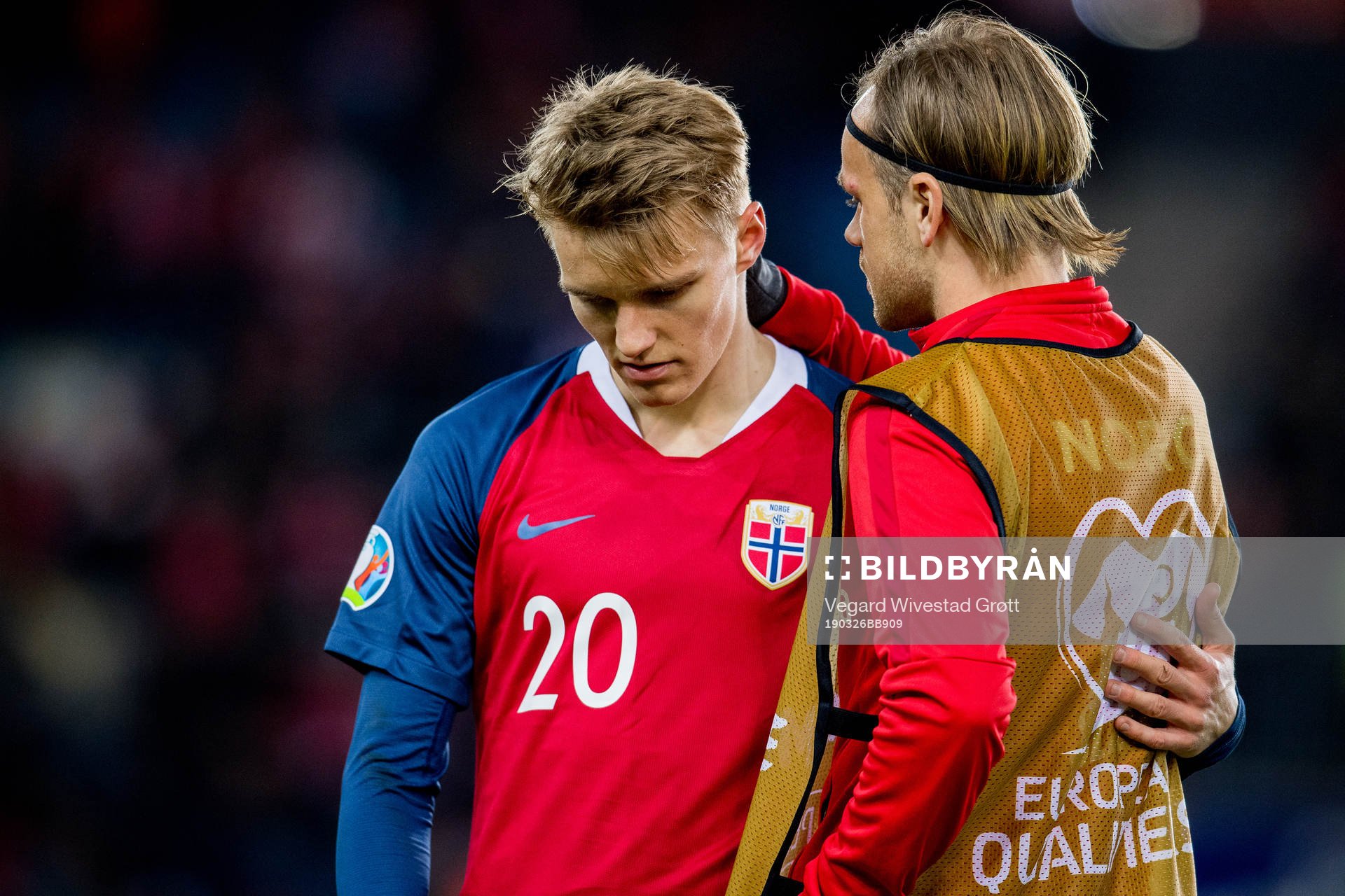 Martin Ødegaard and Iver Fossum of Norway